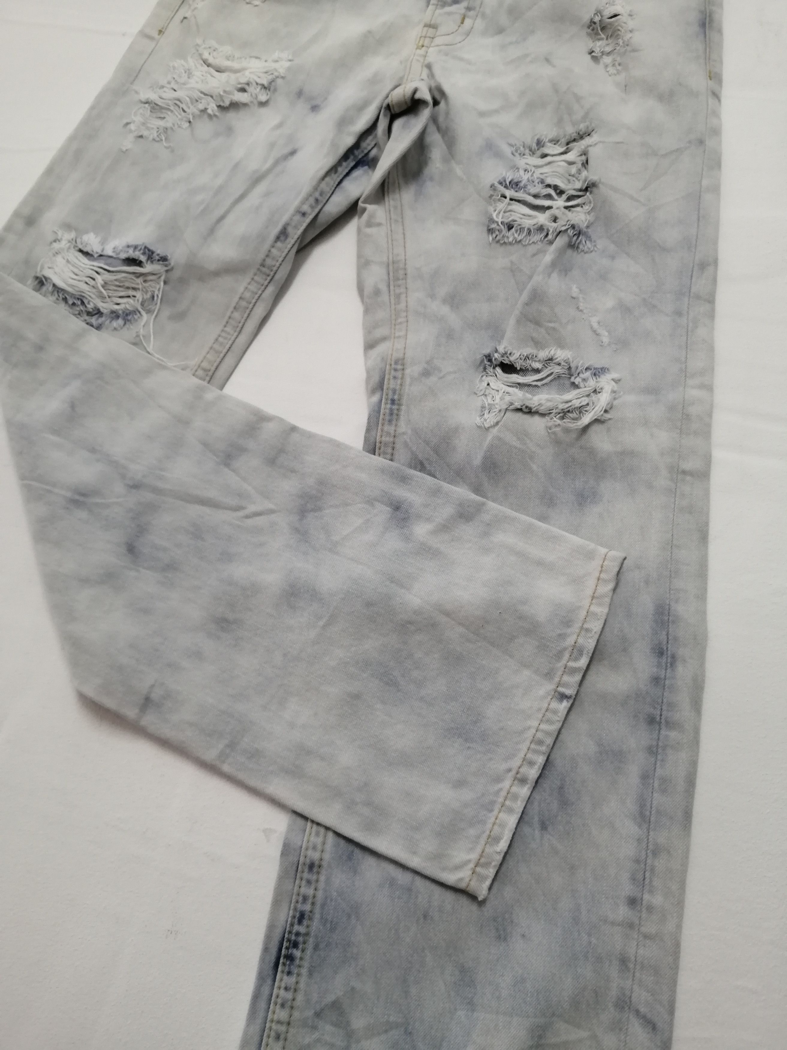 Japanese Brand Japanese CO&LU Acid Wash Distressed Jeans Size US 34 / EU 50 - 10 Thumbnail