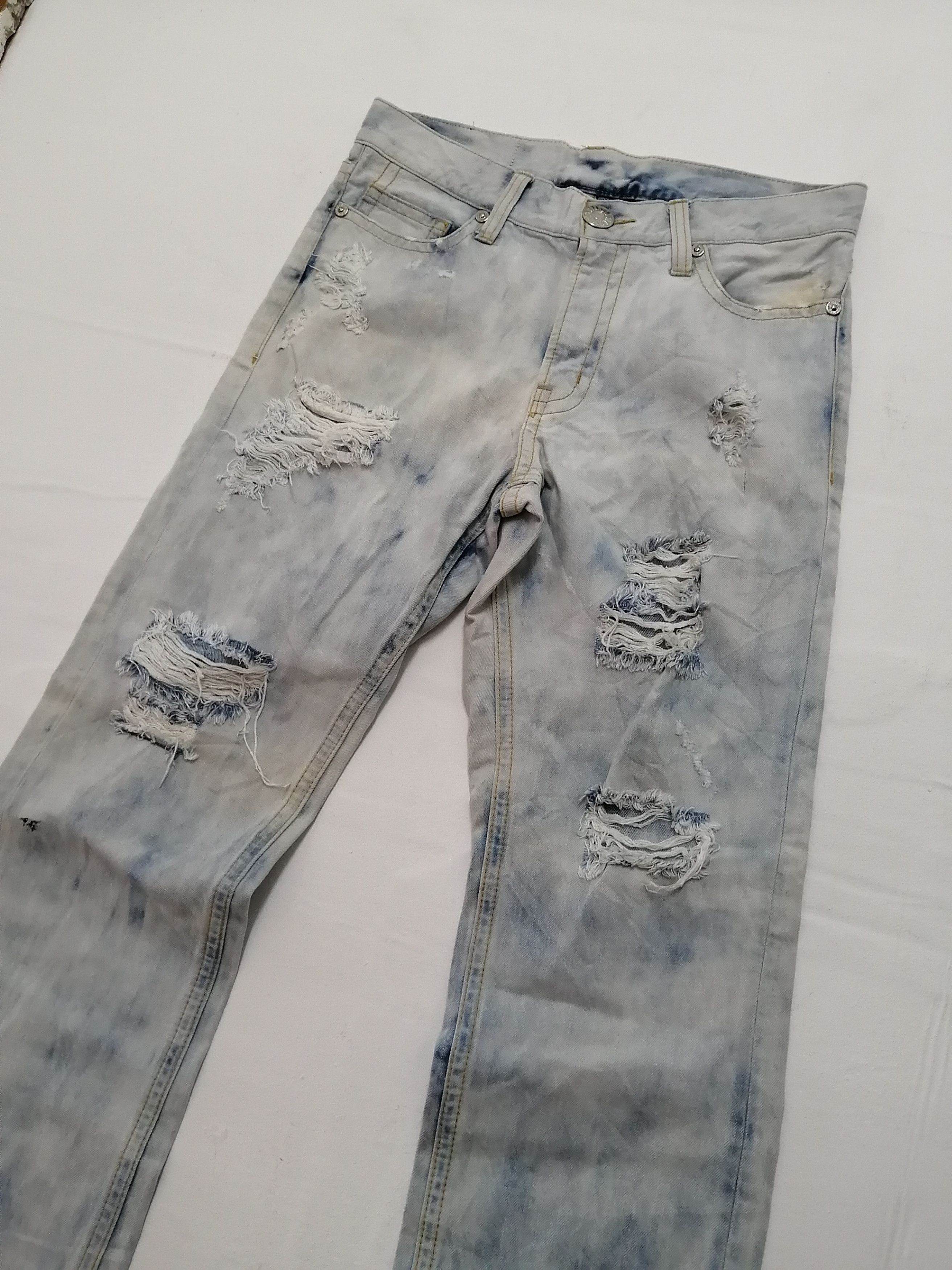 Japanese Brand Japanese CO&LU Acid Wash Distressed Jeans Size US 34 / EU 50 - 11 Thumbnail