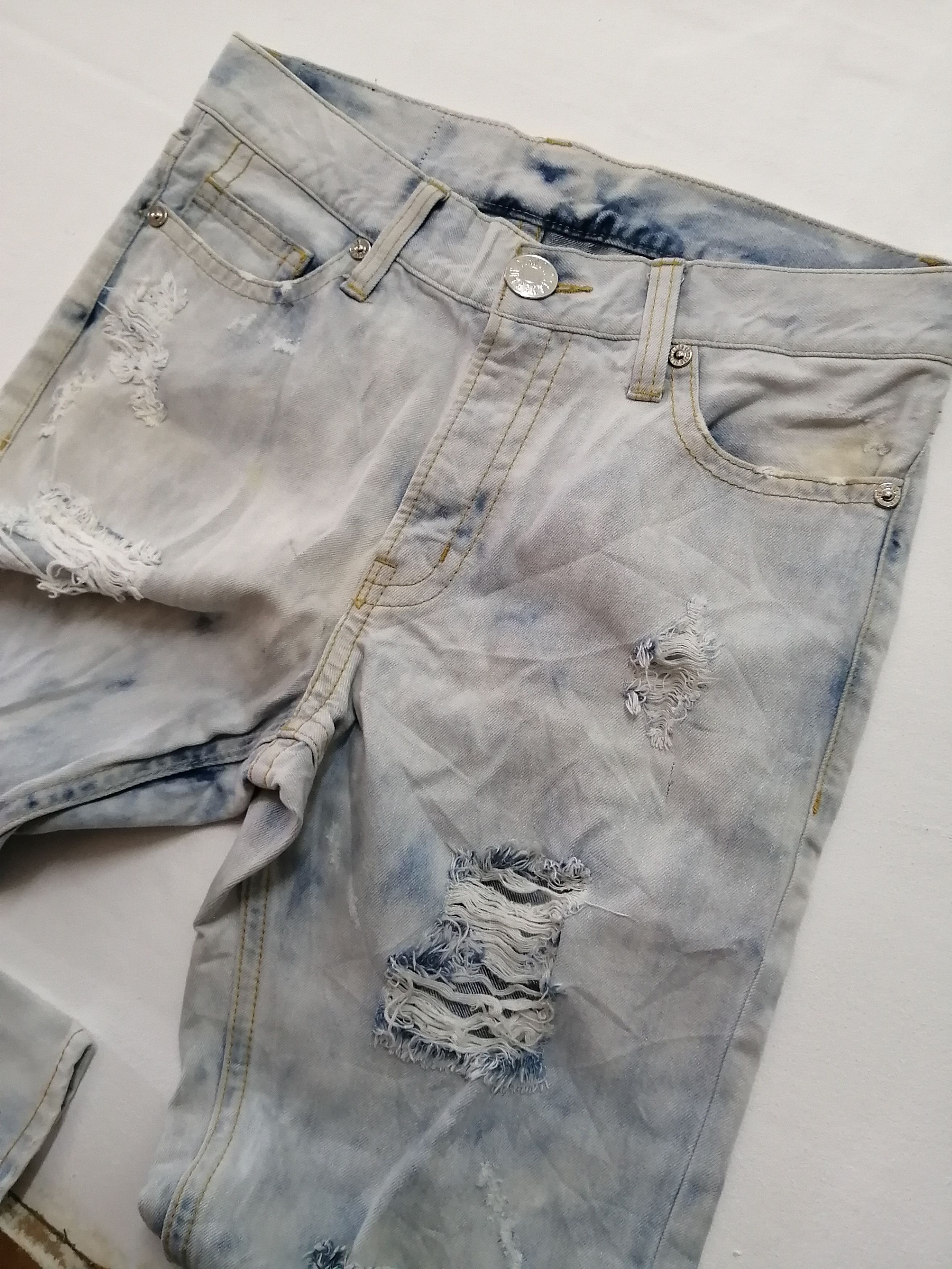 Japanese Brand Japanese CO&LU Acid Wash Distressed Jeans Size US 34 / EU 50 - 7 Thumbnail