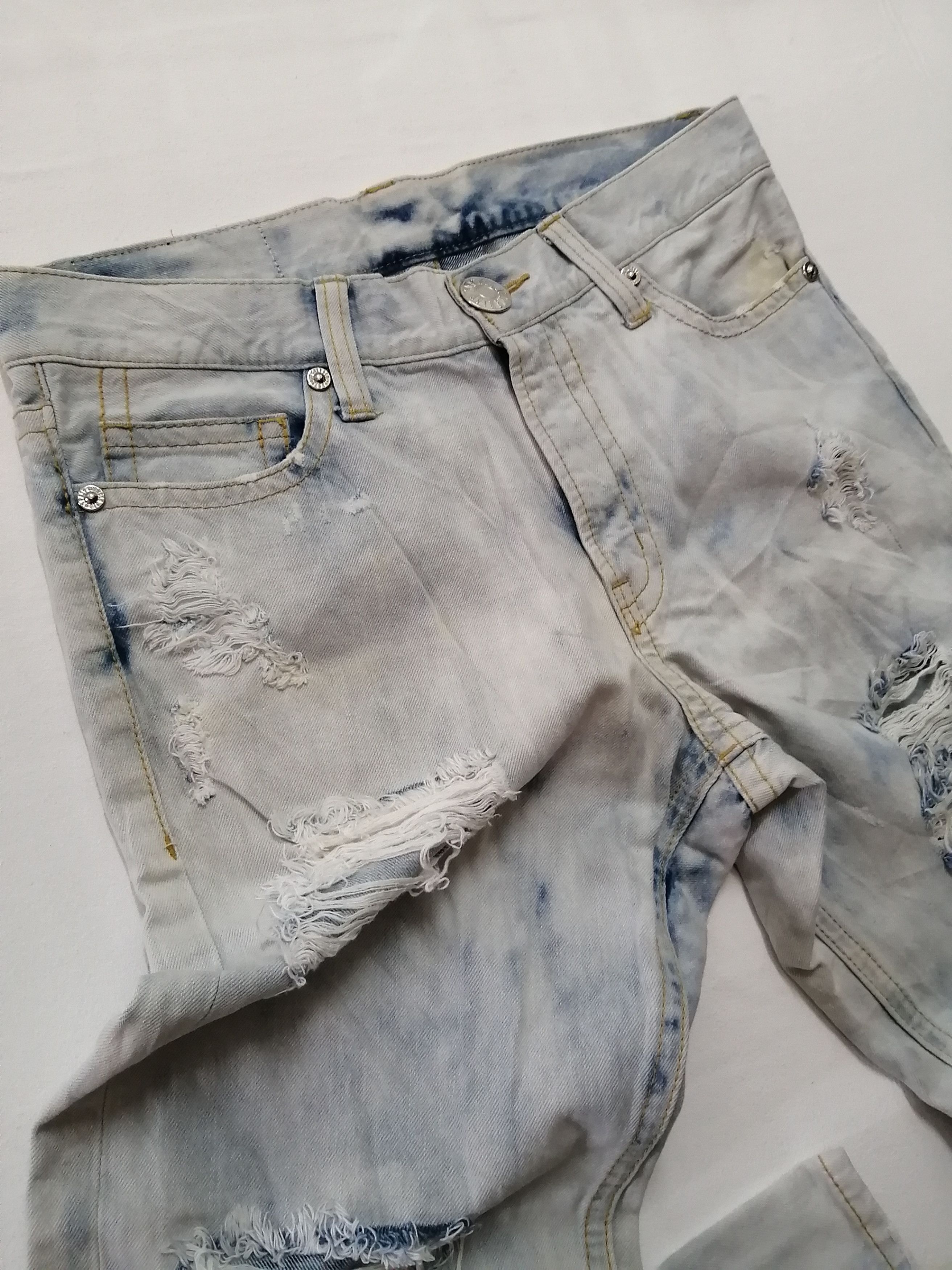 Japanese Brand Japanese CO&LU Acid Wash Distressed Jeans Size US 34 / EU 50 - 8 Thumbnail
