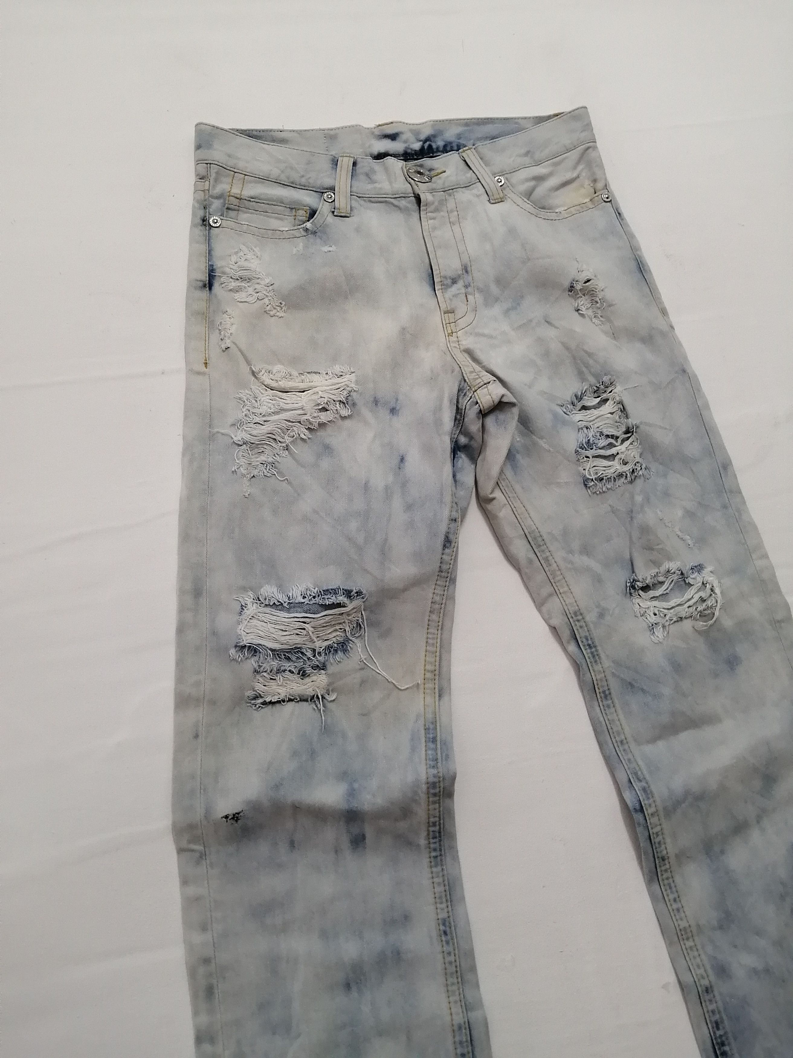 Japanese Brand Japanese CO&LU Acid Wash Distressed Jeans Size US 34 / EU 50 - 12 Thumbnail