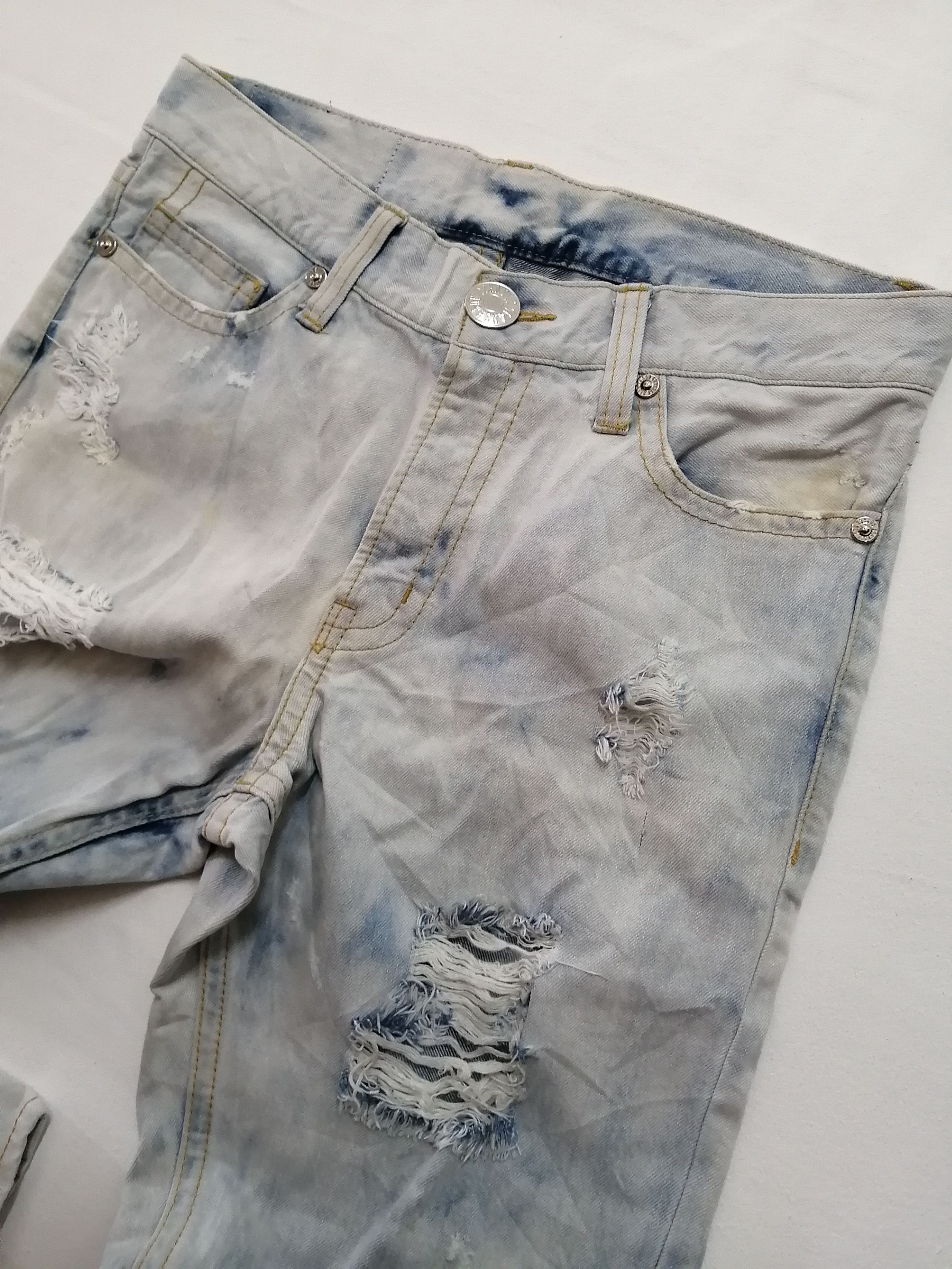 Japanese Brand Japanese CO&LU Acid Wash Distressed Jeans Size US 34 / EU 50 - 6 Thumbnail
