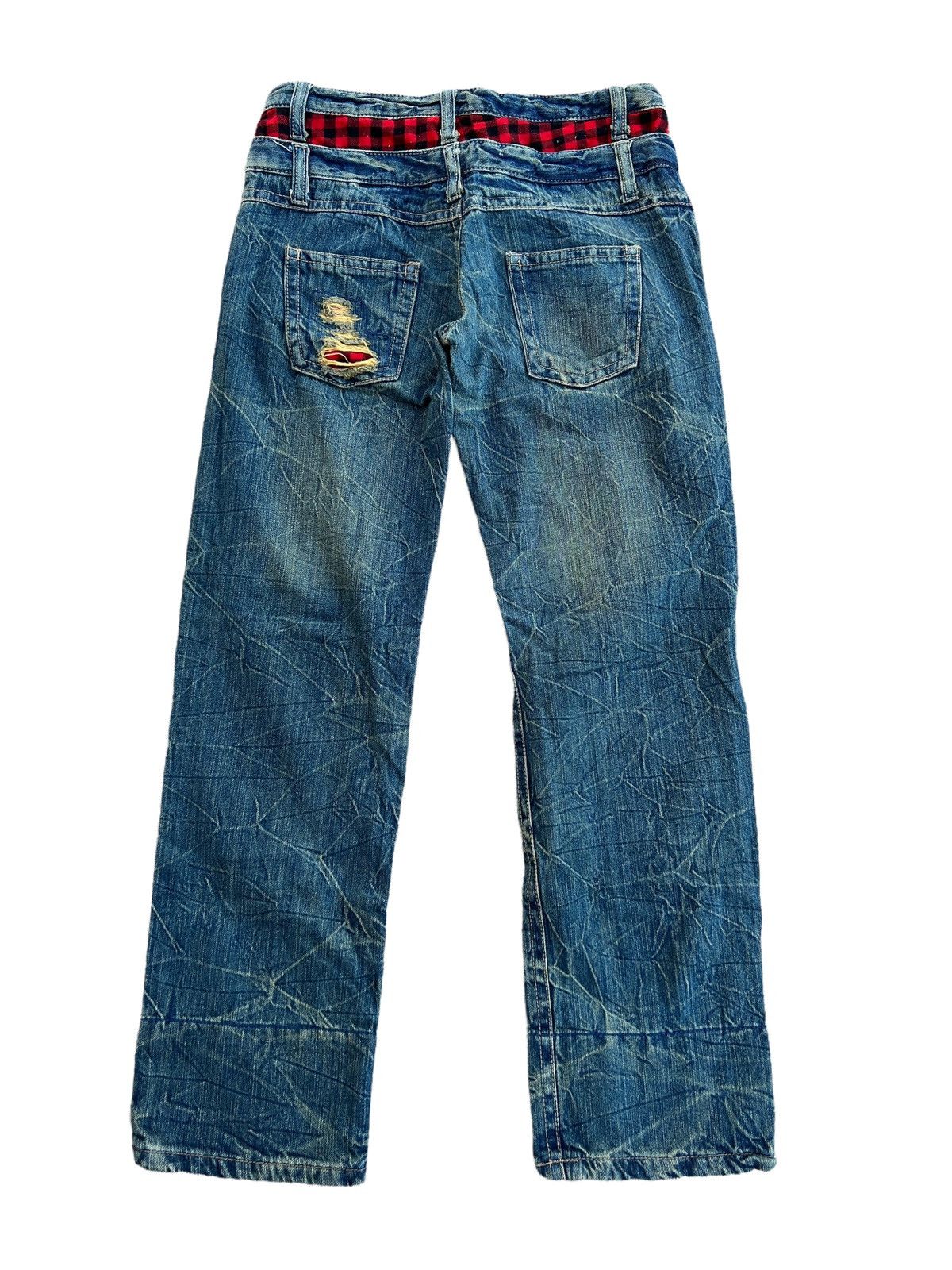 Hysteric Glamour × Japanese Brand Japanese Brand Distressed Double Waist Ripped Kapital Style Size US 29 - 2 Thumbnail