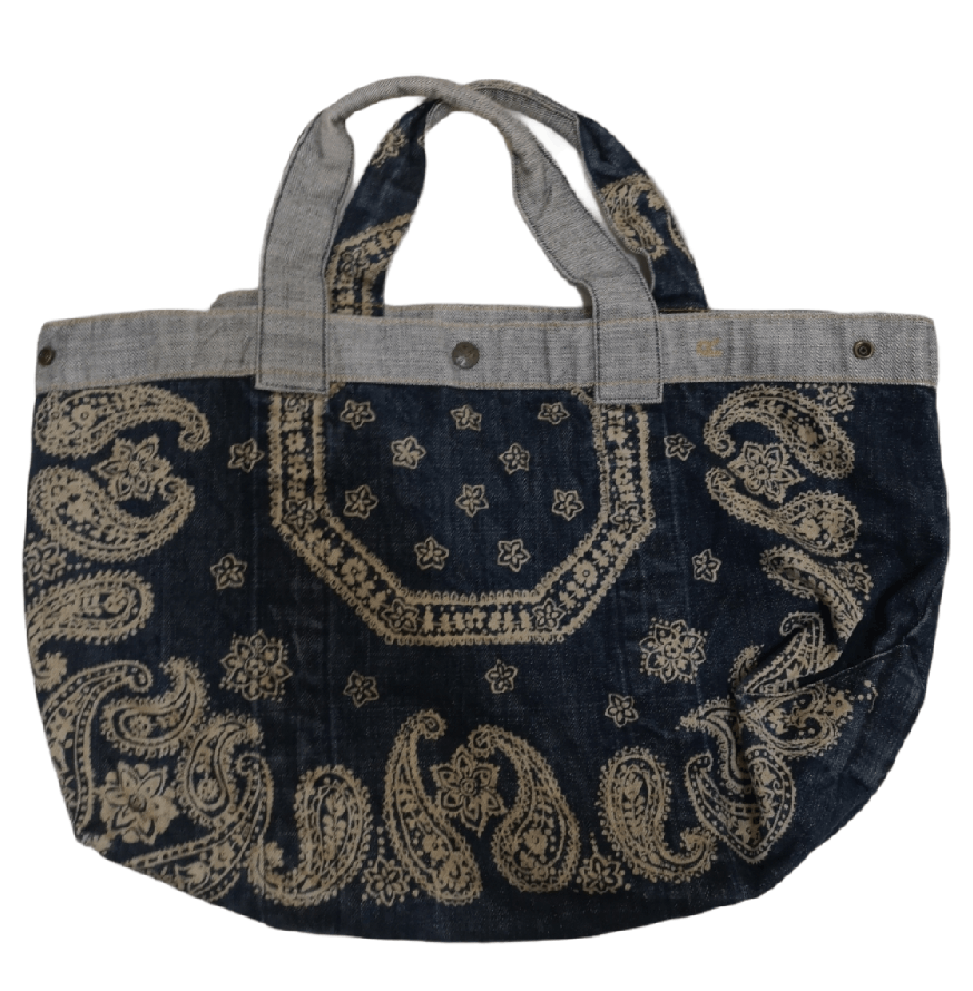 45rpm 45rpm Bandana Paisley Denim Tote Bag Size ONE SIZE - 2 Thumbnail