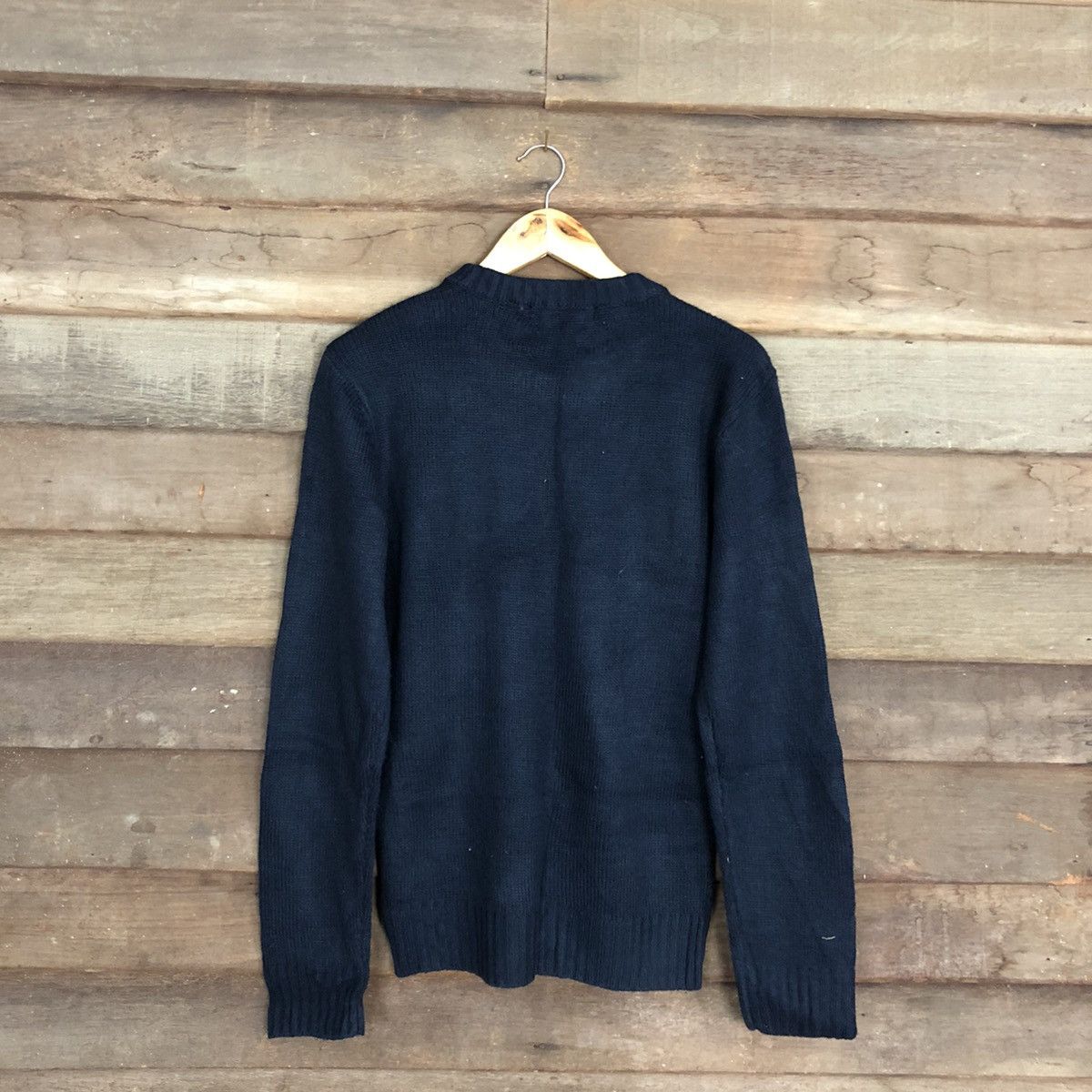 Vintage Beno Dark Blue Knitwear sweatshirt #102B Size US M / EU 48-50 / 2 - 11 Thumbnail