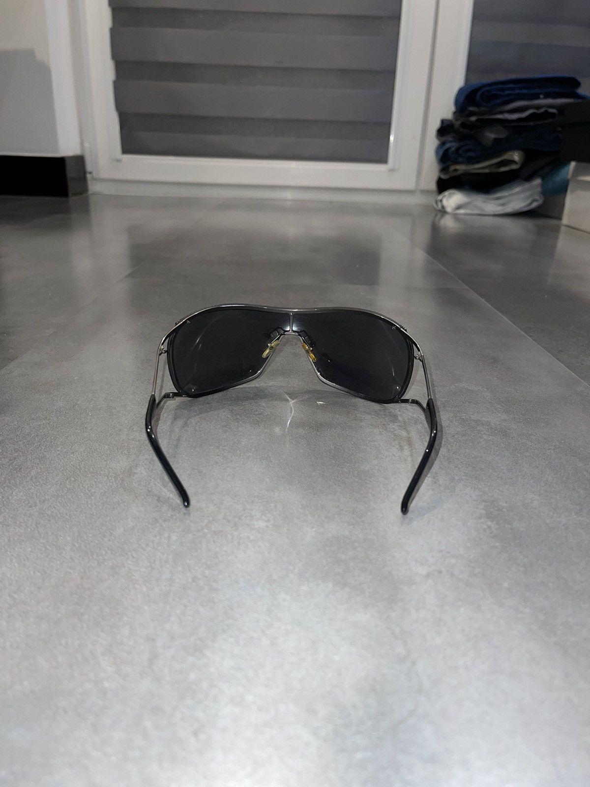 Valentino Valentino Crystal Shield Black Sunglasses Size ONE SIZE - 8 Thumbnail
