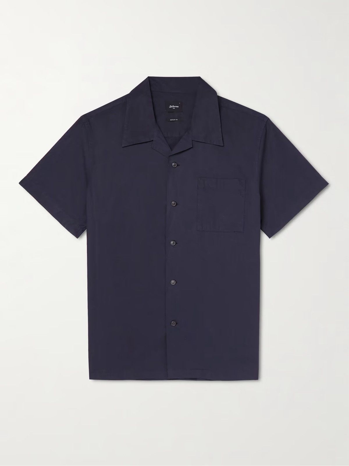 image of Bellerose Faraway Camp-Collar Cotton-Poplin Shirt in Blue, Men's (Size Large)