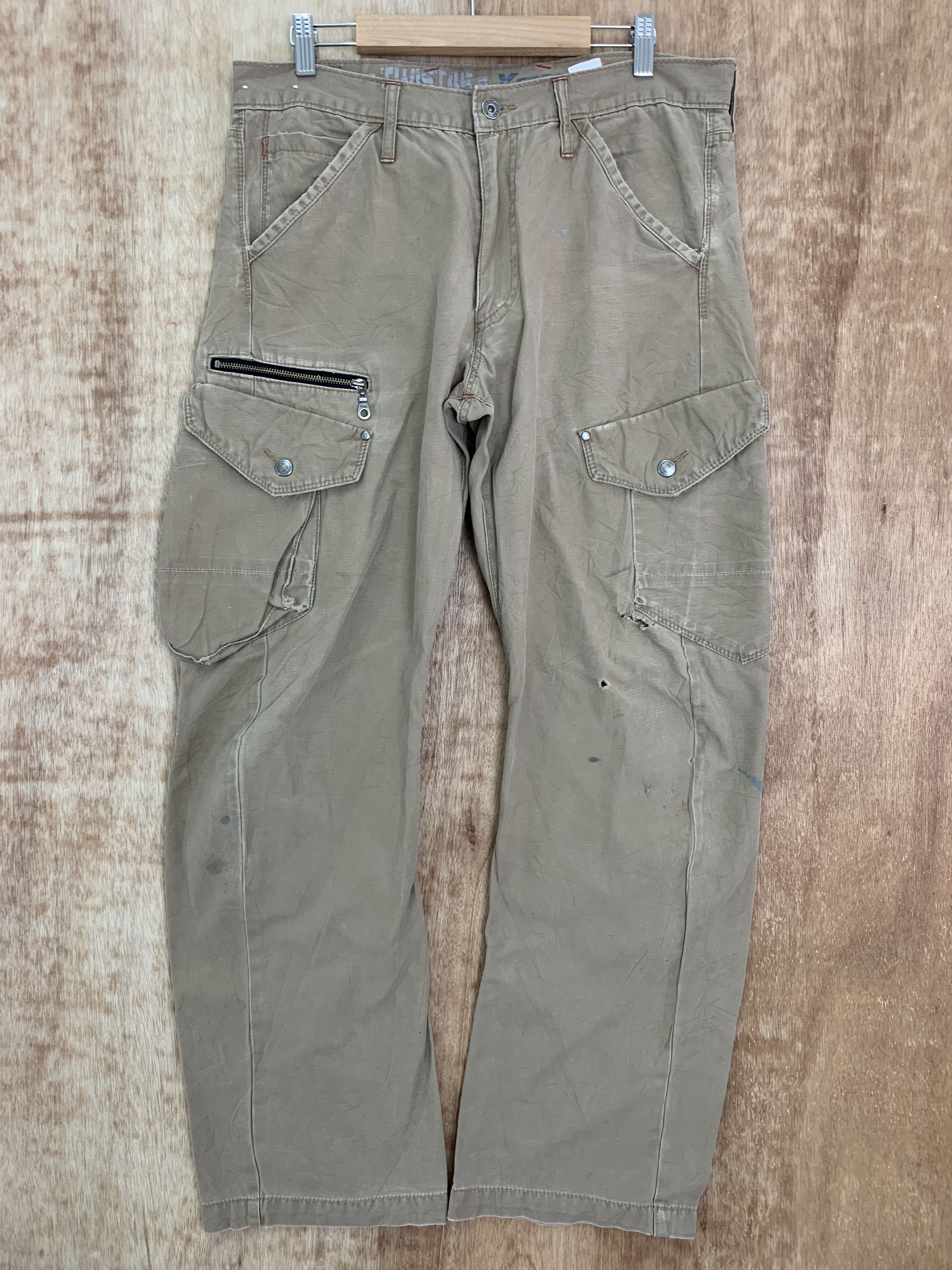 image of Cargo Pants Xebec Twist Multipocket Brown Vintage, Men's (Size 33)