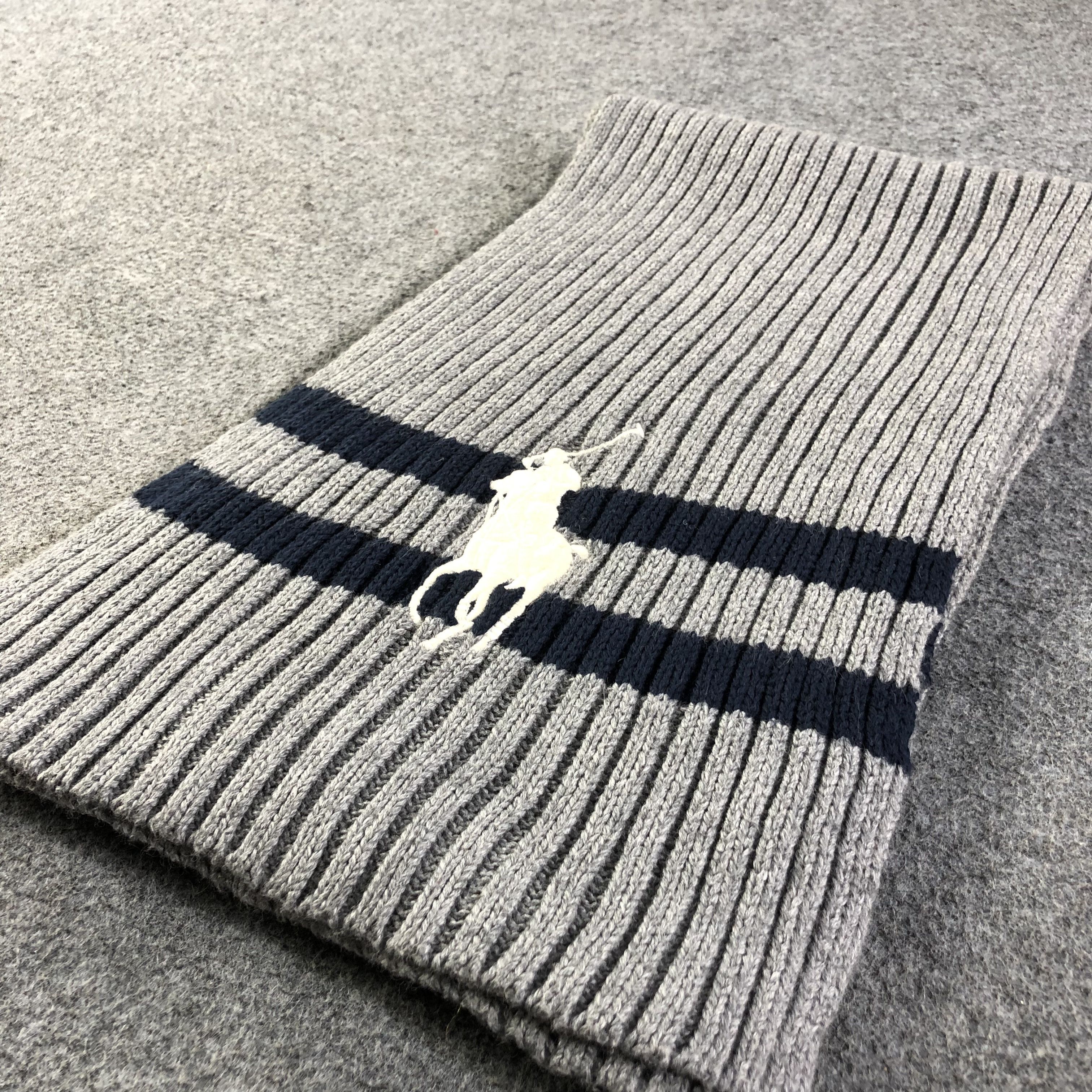 Polo Ralph Lauren Polo Ralph Lauren Big Logo Pleated Wool Scarf Muffler V1222 Size ONE SIZE - 2 Thumbnail