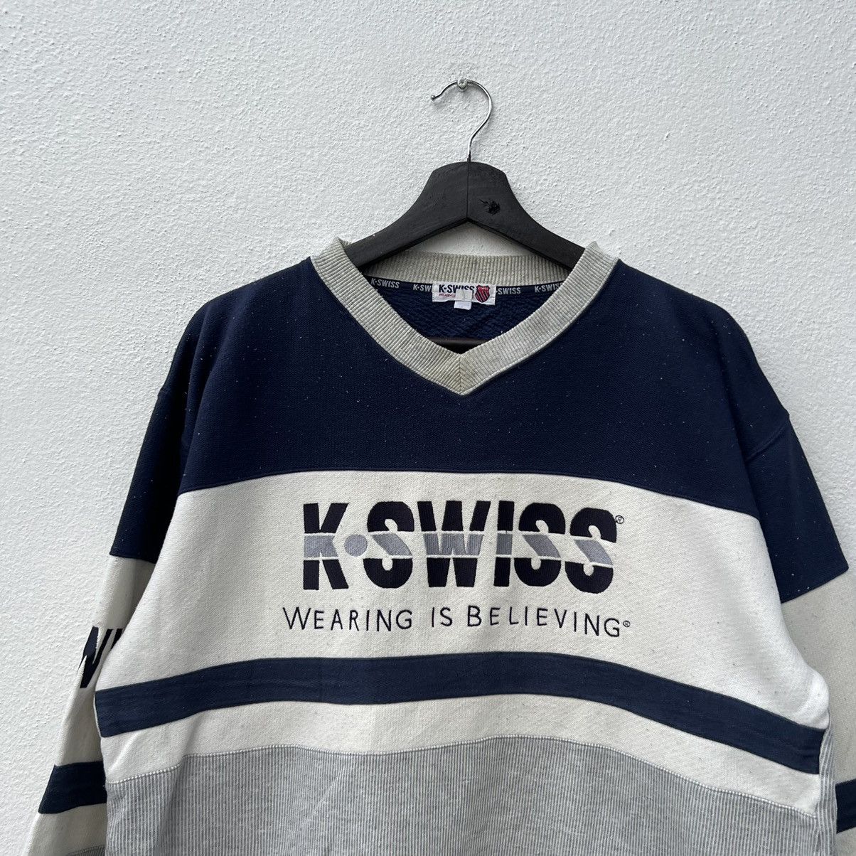 Japanese Brand VINTAGE K SWISS SWEATSHIRT BIG LOGO JUMPER CREWNECK Size US L / EU 52-54 / 3 - 3 Thumbnail