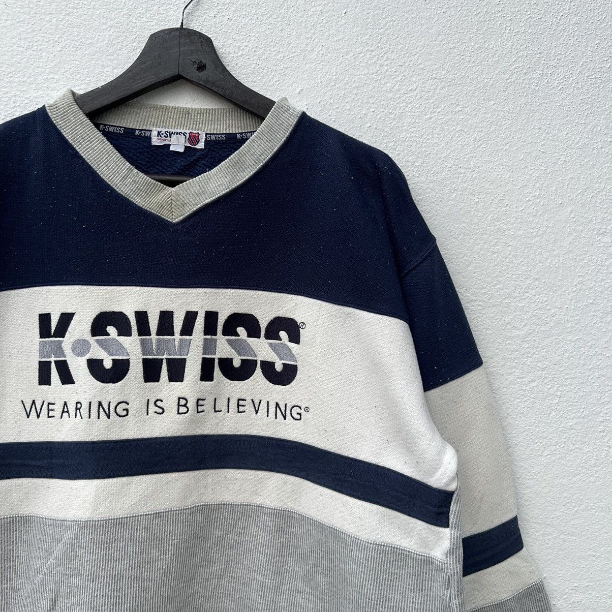 Japanese Brand VINTAGE K SWISS SWEATSHIRT BIG LOGO JUMPER CREWNECK Size US L / EU 52-54 / 3 - 5 Thumbnail