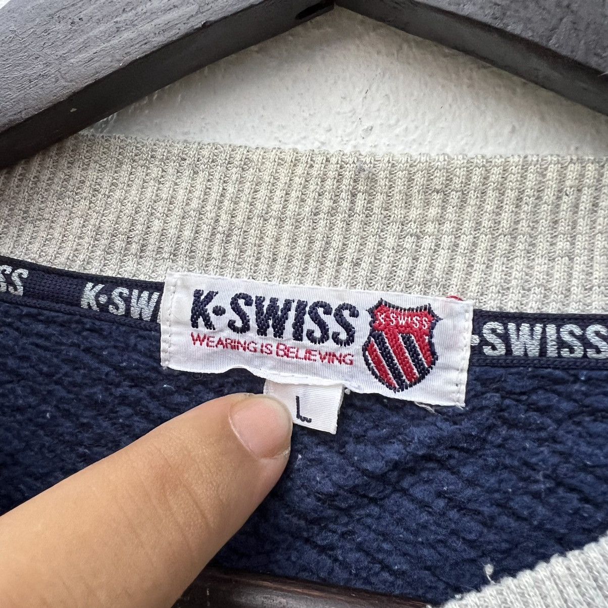 Japanese Brand VINTAGE K SWISS SWEATSHIRT BIG LOGO JUMPER CREWNECK Size US L / EU 52-54 / 3 - 10 Thumbnail