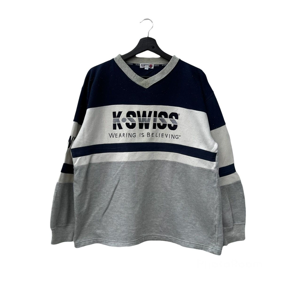 Japanese Brand VINTAGE K SWISS SWEATSHIRT BIG LOGO JUMPER CREWNECK Size US L / EU 52-54 / 3 - 1 Thumbnail