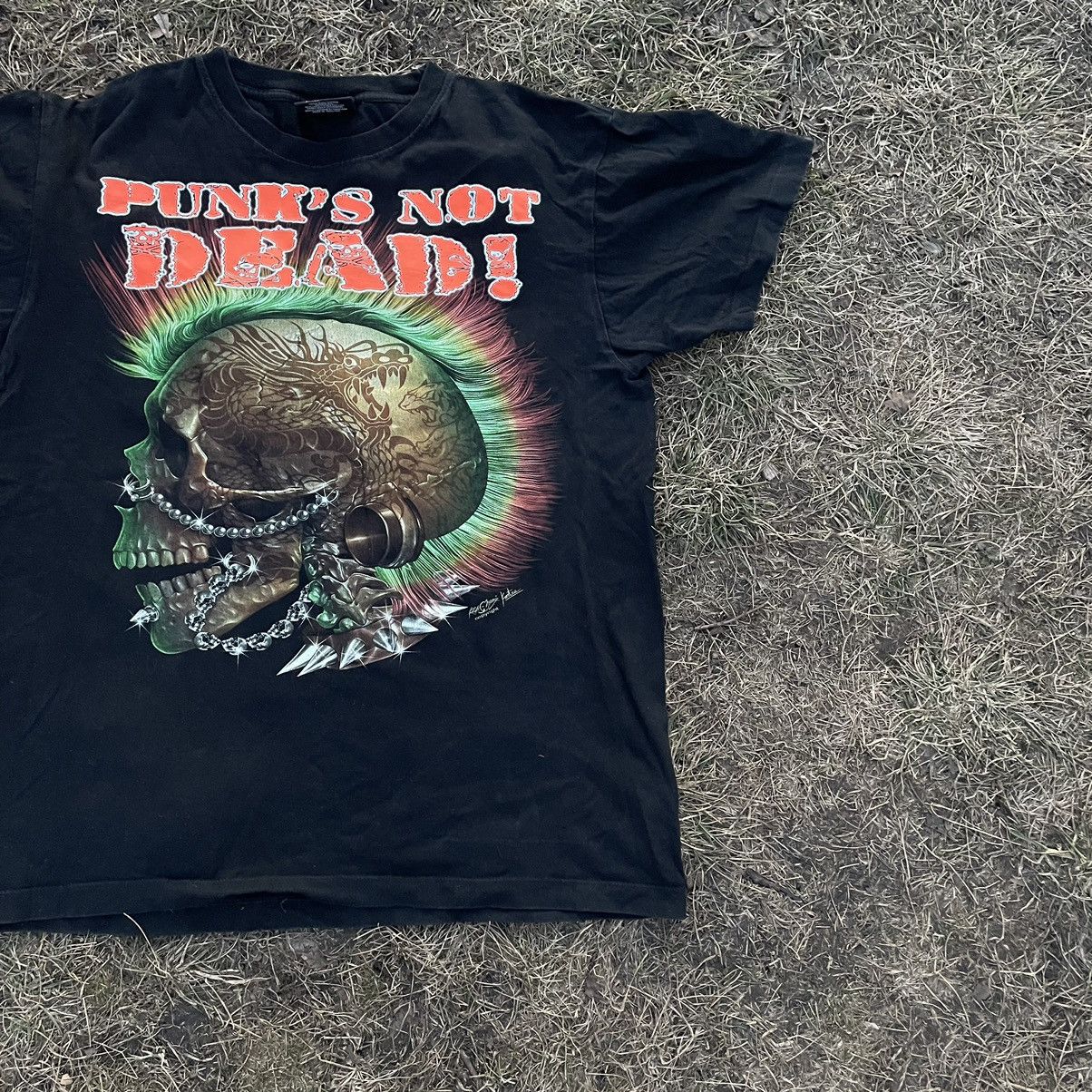 Band Tees Vintage 90s 666 Punk Skulls Vamp Dead Face Horror Tee 90s Size US M / EU 48-50 / 2 - 2 Thumbnail