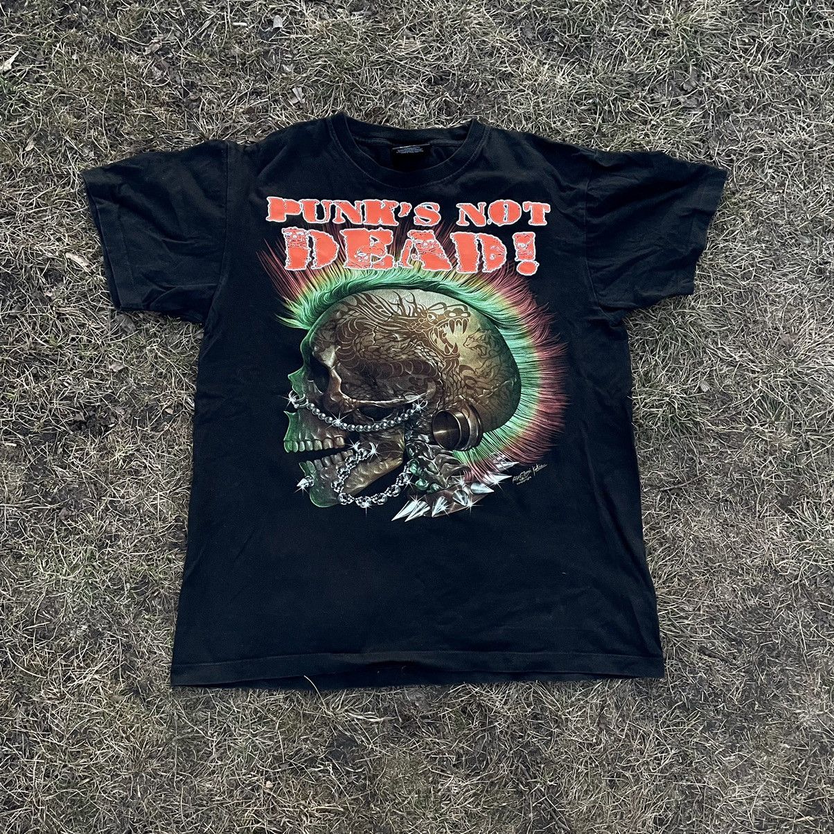 Band Tees Vintage 90s 666 Punk Skulls Vamp Dead Face Horror Tee 90s Size US M / EU 48-50 / 2 - 1 Thumbnail