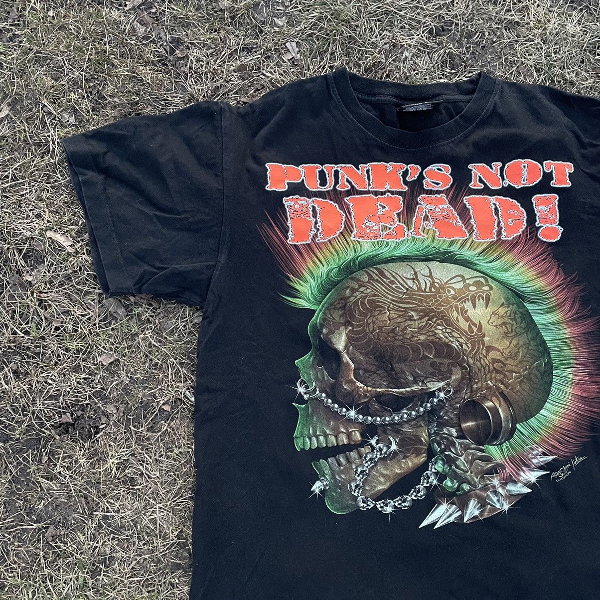 Band Tees Vintage 90s 666 Punk Skulls Vamp Dead Face Horror Tee 90s Size US M / EU 48-50 / 2 - 3 Thumbnail