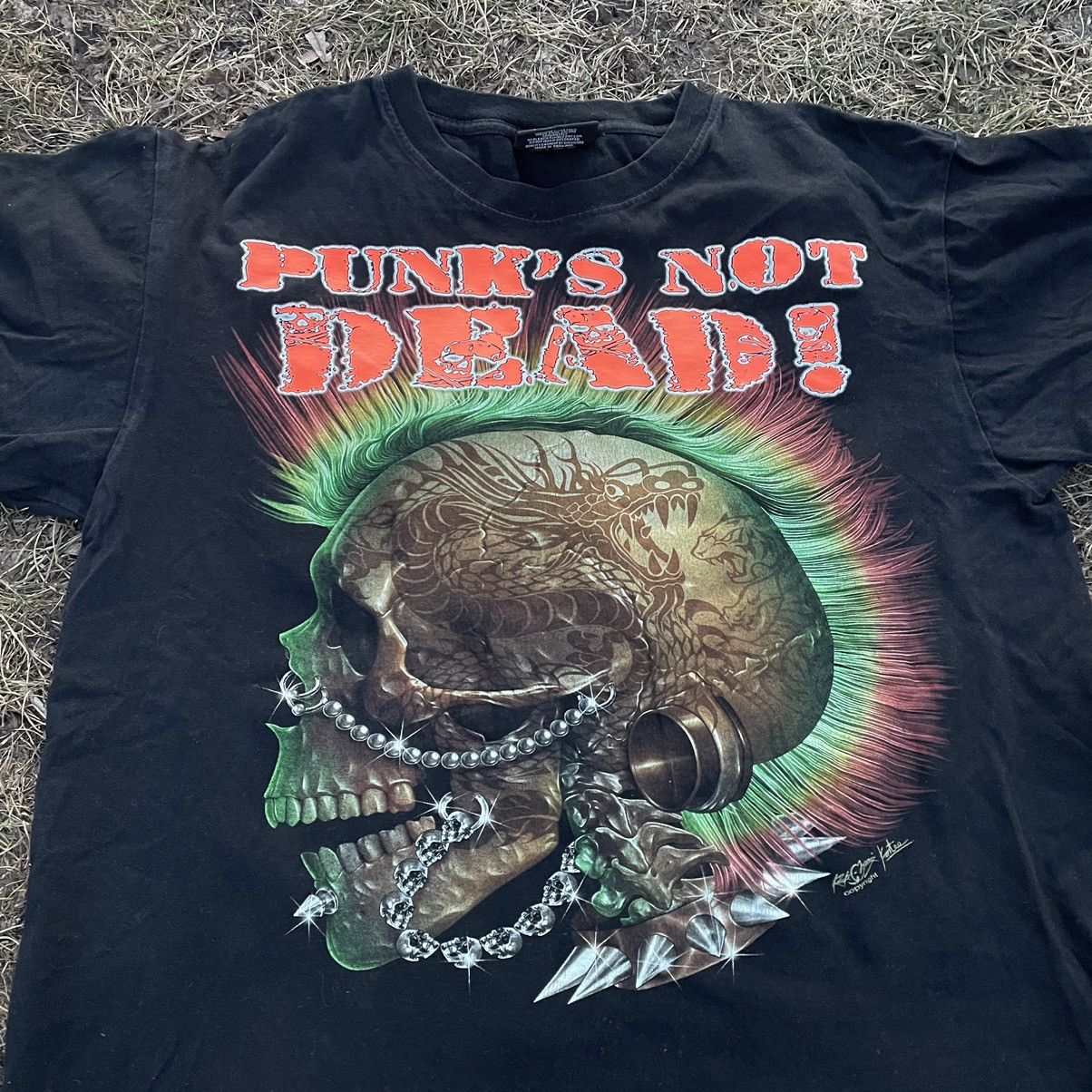 Band Tees Vintage 90s 666 Punk Skulls Vamp Dead Face Horror Tee 90s Size US M / EU 48-50 / 2 - 4 Thumbnail