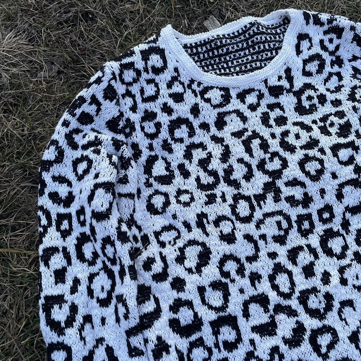 Vintage Vintage 90s Leopard Print Sweater All Over Print Grunge M Size M / US 6-8 / IT 42-44 - 5 Thumbnail