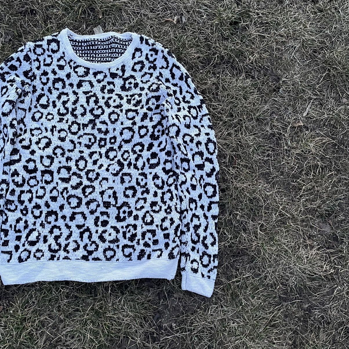 Vintage Vintage 90s Leopard Print Sweater All Over Print Grunge M Size M / US 6-8 / IT 42-44 - 4 Thumbnail