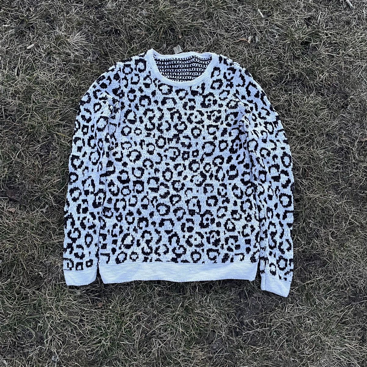 Vintage Vintage 90s Leopard Print Sweater All Over Print Grunge M Size M / US 6-8 / IT 42-44 - 2 Thumbnail