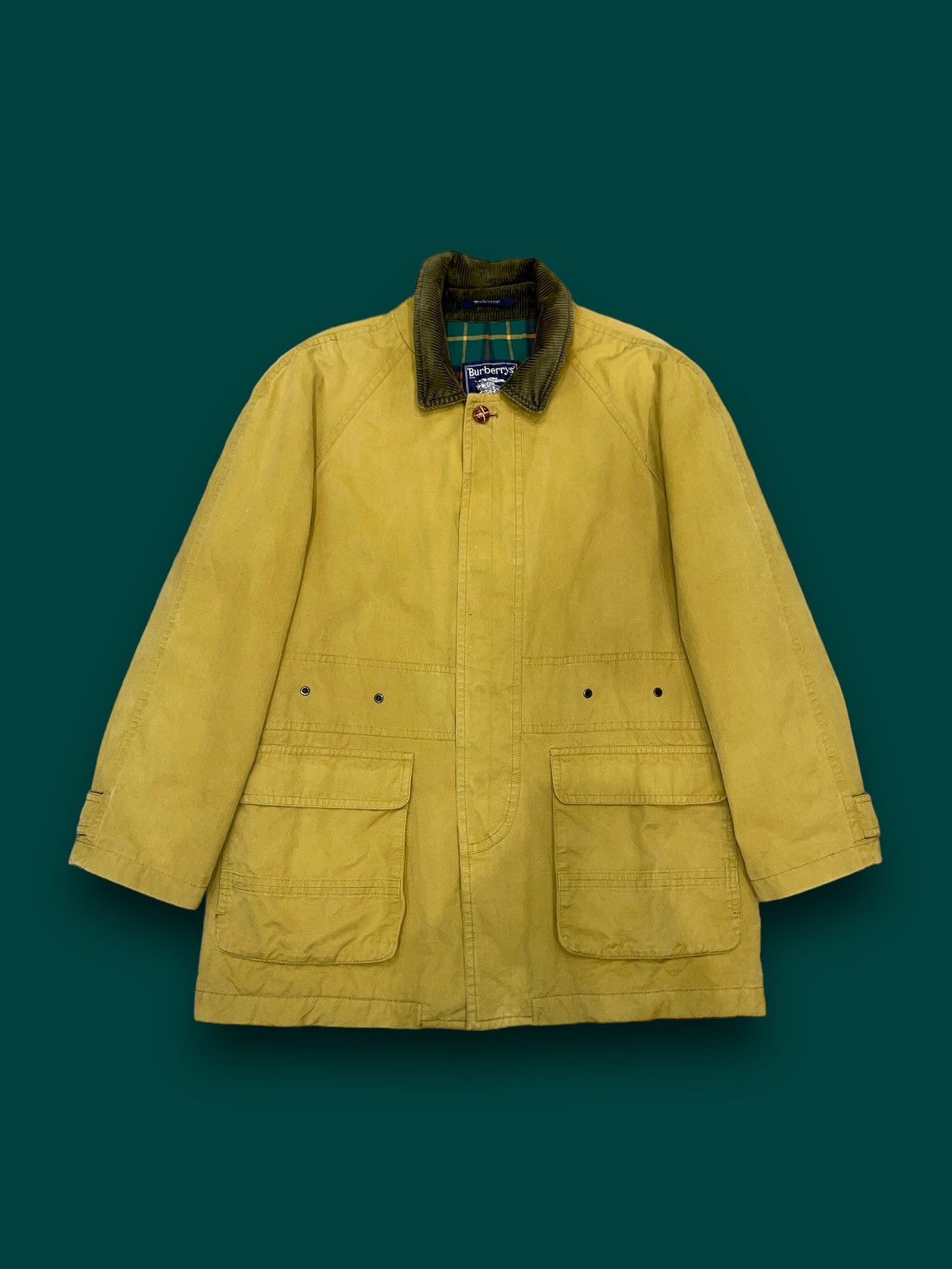 image of Burberrys Nova Check Sand Light Long Coat Jacket, Men's (Size Large)