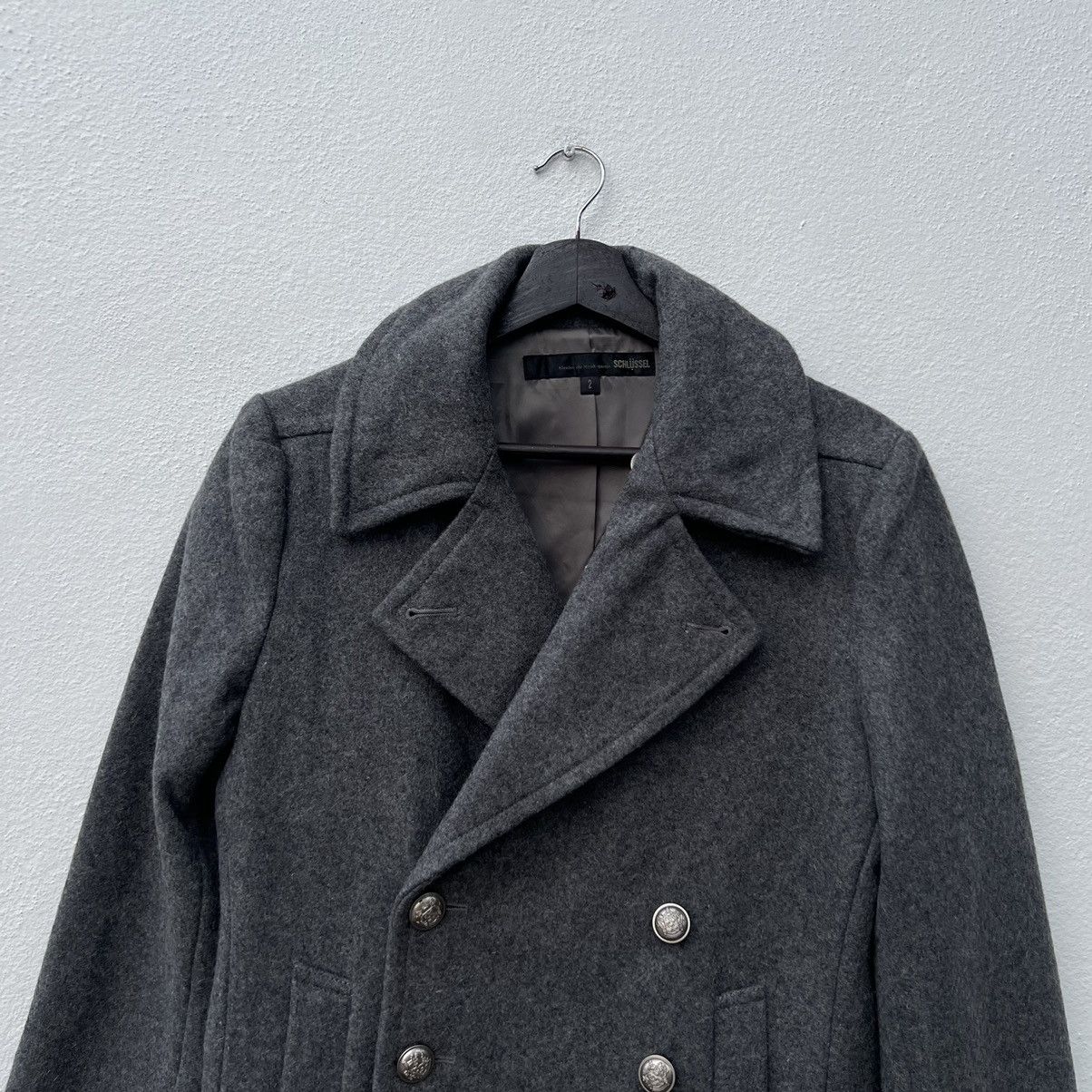 Japanese Brand VINTAGE WOOL JACKET DOUBLE BREAST SCHLUSSEL Size US M / EU 48-50 / 2 - 3 Thumbnail
