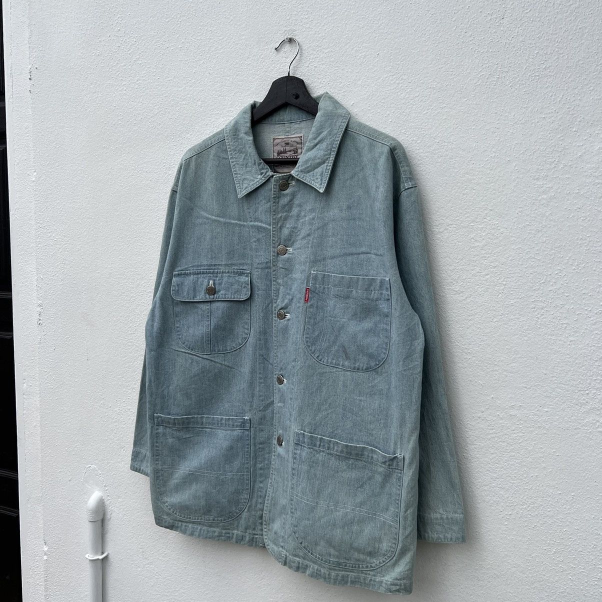 Japanese Brand VINTAGE HIKORY CHORE JACKET CHIC COUNTRY Size US L / EU 52-54 / 3 - 2 Thumbnail