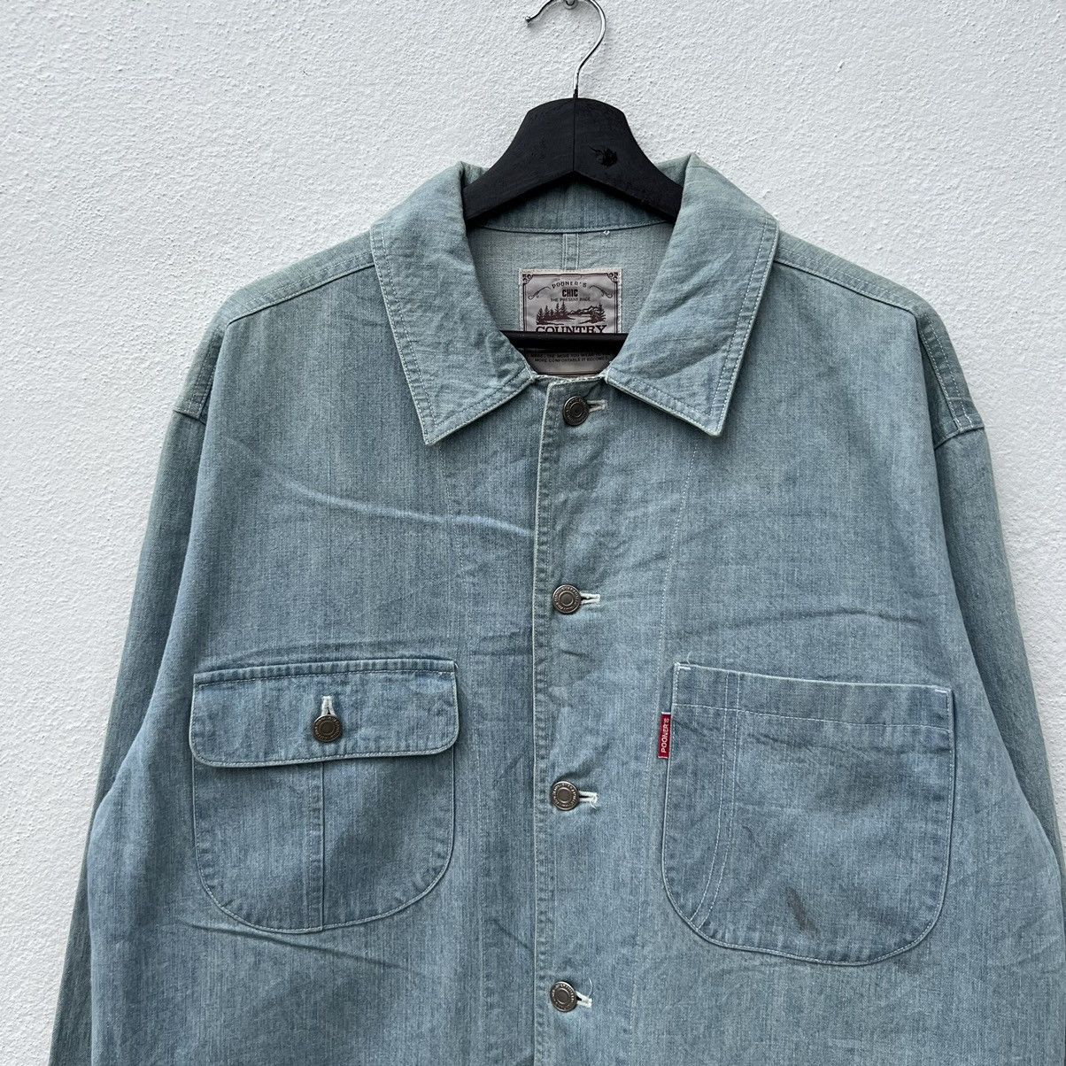 Japanese Brand VINTAGE HIKORY CHORE JACKET CHIC COUNTRY Size US L / EU 52-54 / 3 - 3 Thumbnail