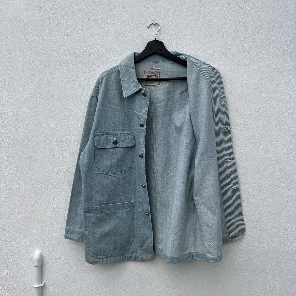 Japanese Brand VINTAGE HIKORY CHORE JACKET CHIC COUNTRY Size US L / EU 52-54 / 3 - 11 Thumbnail