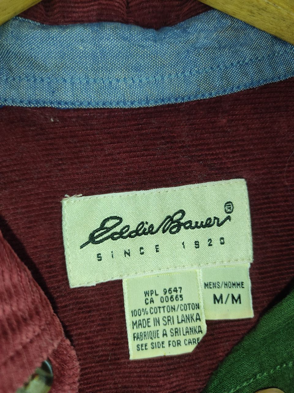 Eddie Bauer Patchwork Corduroy Button Up Shirt Size US M / EU 48-50 / 2 - 4 Thumbnail