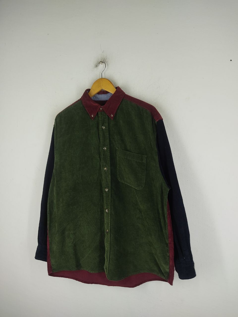 Eddie Bauer Patchwork Corduroy Button Up Shirt Size US M / EU 48-50 / 2 - 3 Thumbnail
