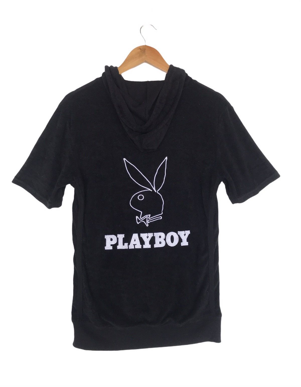 Playboy Playboy Pullover Hoodie Short Sleeve Big Logo Spellout Size US S / EU 44-46 / 1 - 1 Thumbnail