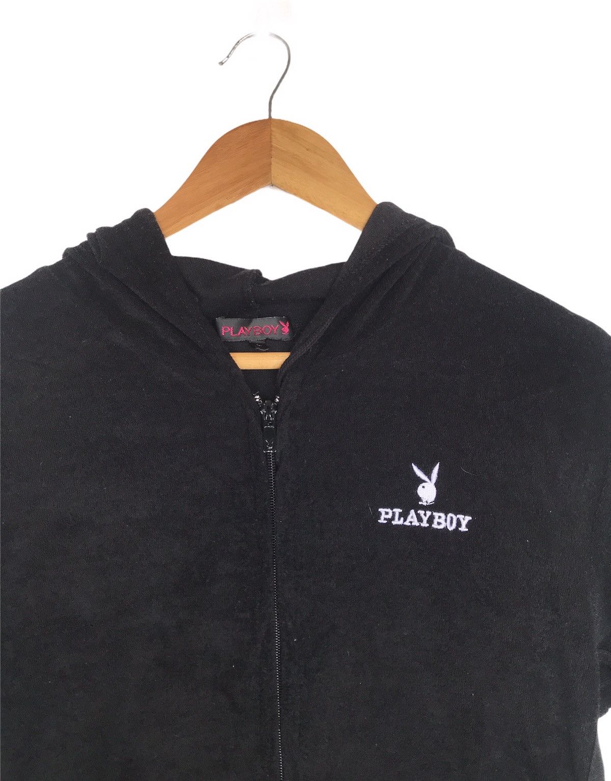 Playboy Playboy Pullover Hoodie Short Sleeve Big Logo Spellout Size US S / EU 44-46 / 1 - 3 Thumbnail