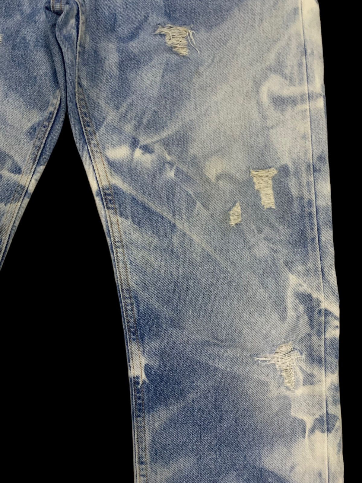 Levi's Sick Vintage Levis 505 Bleached Regular Fit Distressed Jeans Size US 32 / EU 48 - 9 Thumbnail