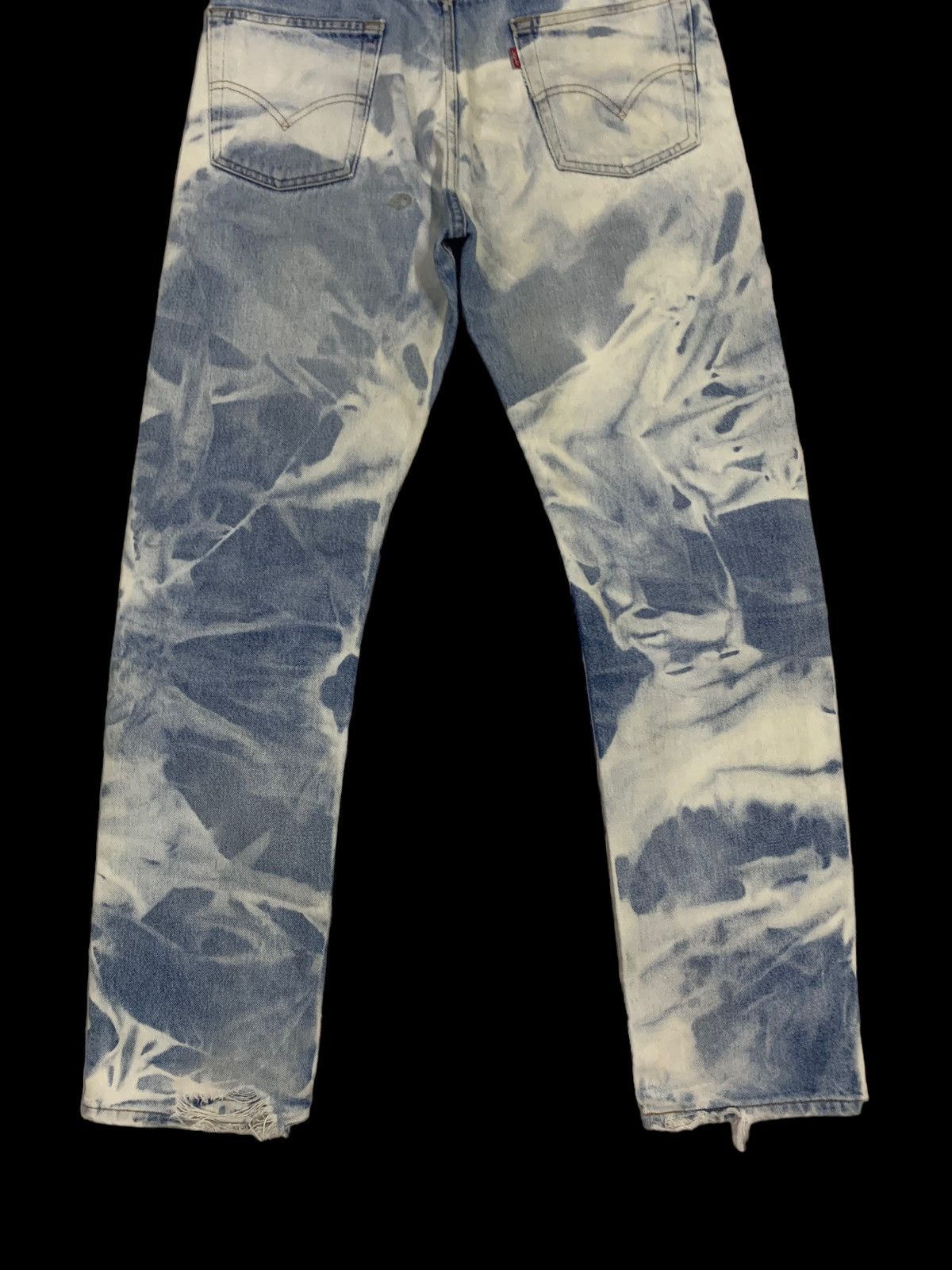 Levi's Sick Vintage Levis 505 Bleached Regular Fit Distressed Jeans Size US 32 / EU 48 - 15 Thumbnail