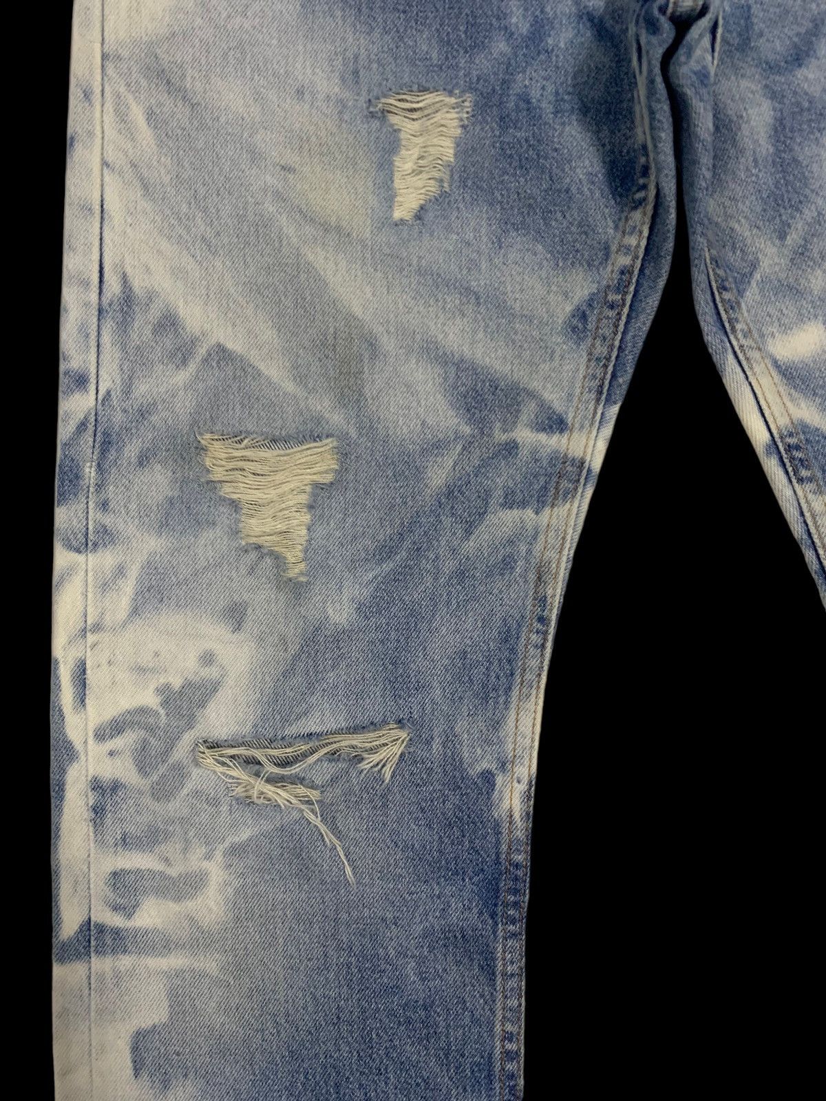 Levi's Sick Vintage Levis 505 Bleached Regular Fit Distressed Jeans Size US 32 / EU 48 - 8 Thumbnail