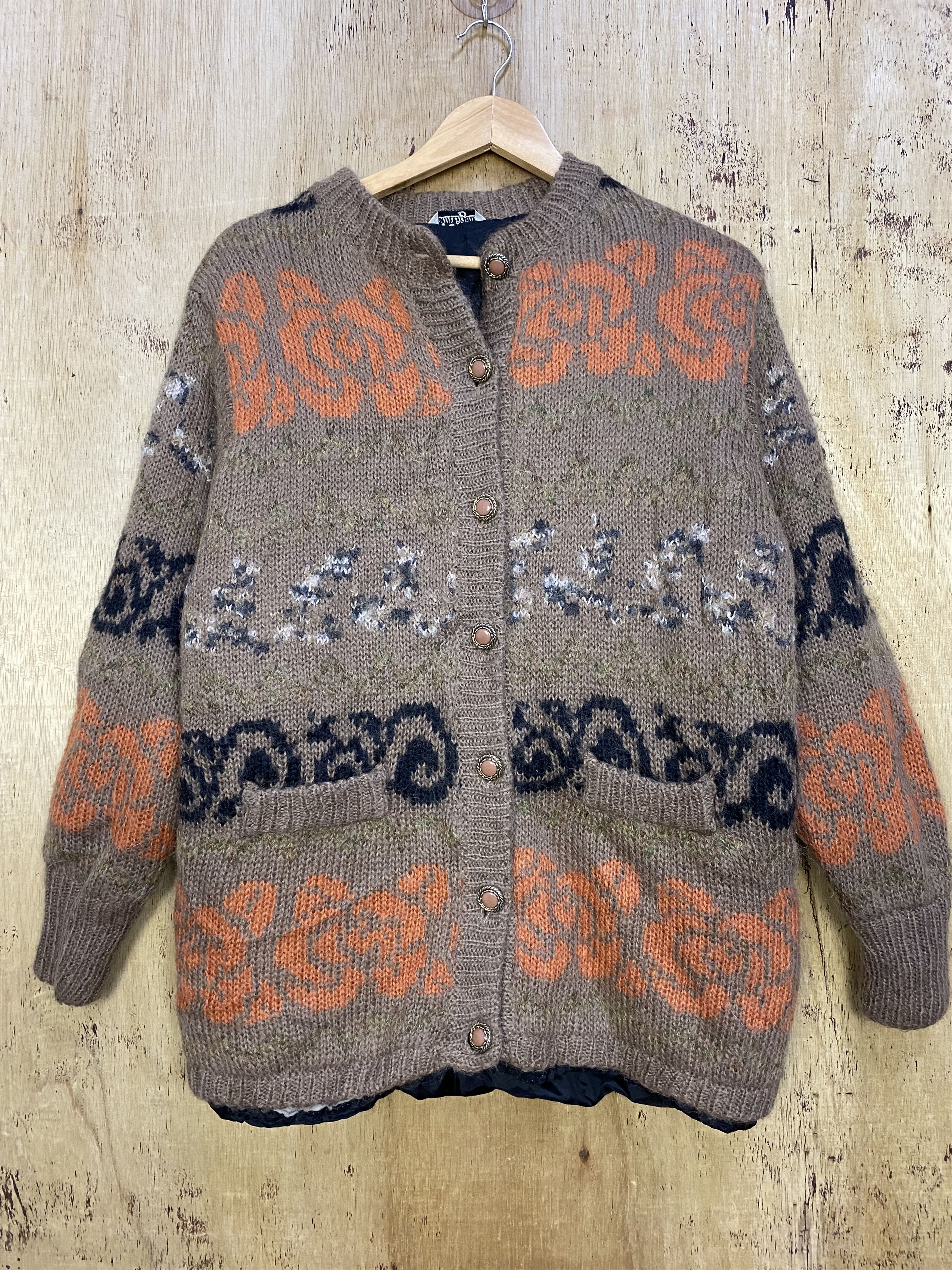 Sun Figuile Crochet Spiral Design Knit Jacket #4329