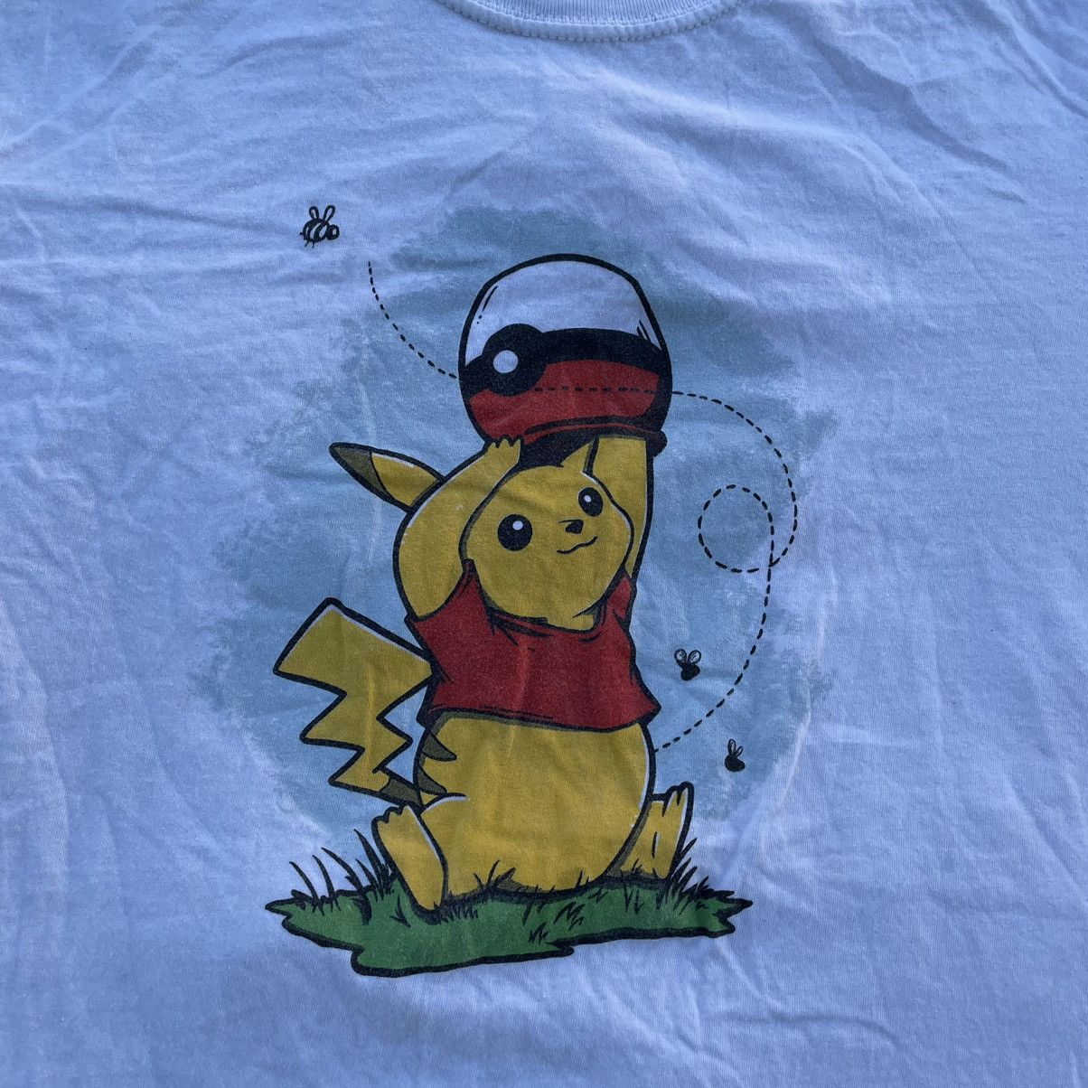 Vintage Vintage Y2K Sun Faded Pikachu Graphic Tee Streetwear Baggy L Size US L / EU 52-54 / 3 - 4 Thumbnail