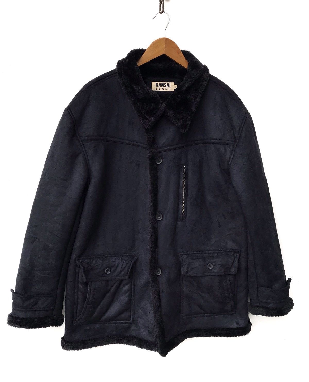 Kansai Yamamoto Kansai Jeans Faux Fur Jacket Kansai Yamamoto Japan Designer Size US M / EU 48-50 / 2 - 2 Thumbnail