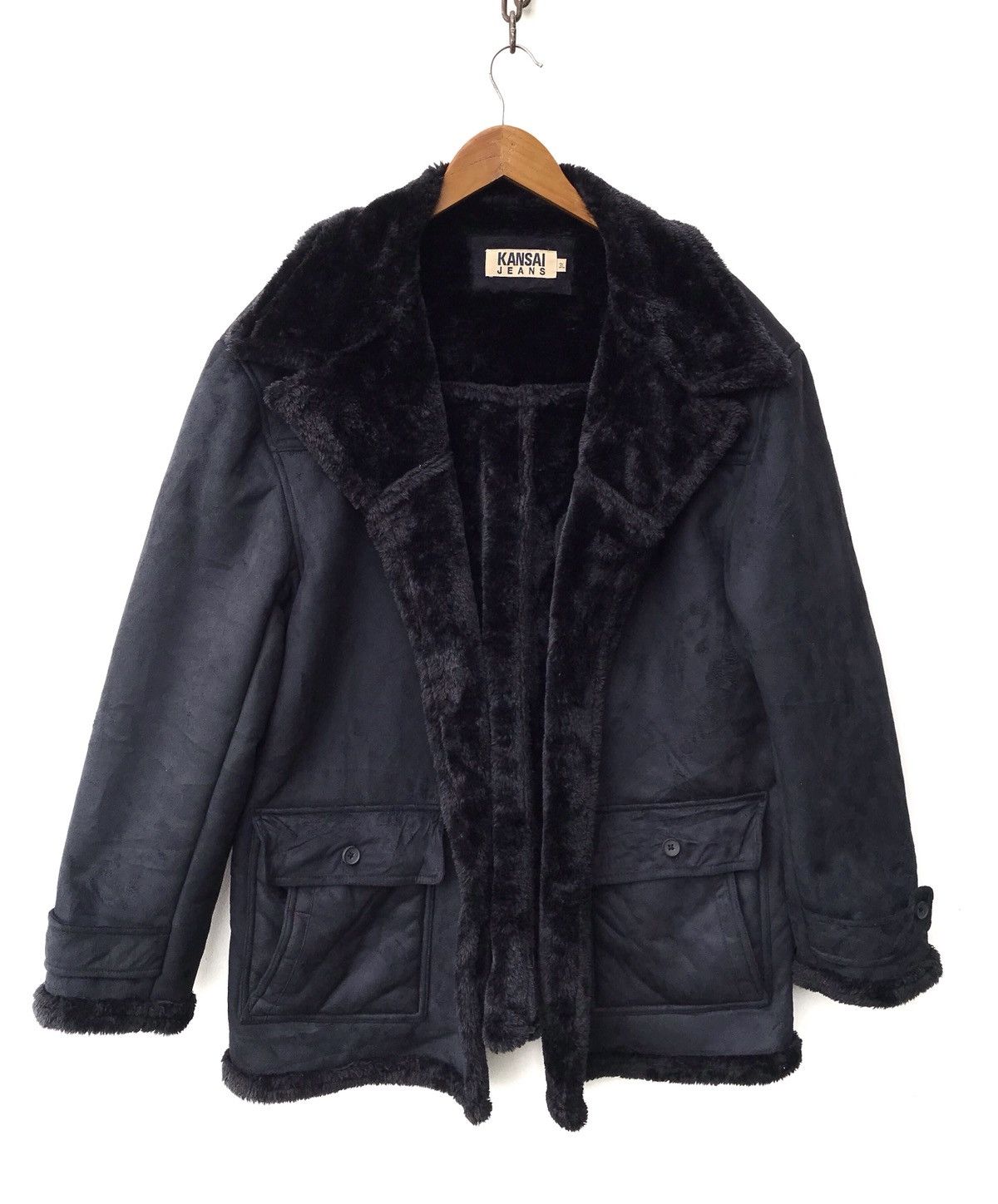 Kansai Yamamoto Kansai Jeans Faux Fur Jacket Kansai Yamamoto Japan Designer Size US M / EU 48-50 / 2 - 1 Thumbnail