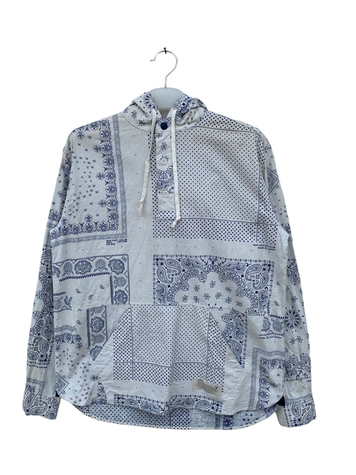 image of Designer Kelen Patchworks Paisley Bandana Visvim Inspired in Blue, Men's (Size Medium)