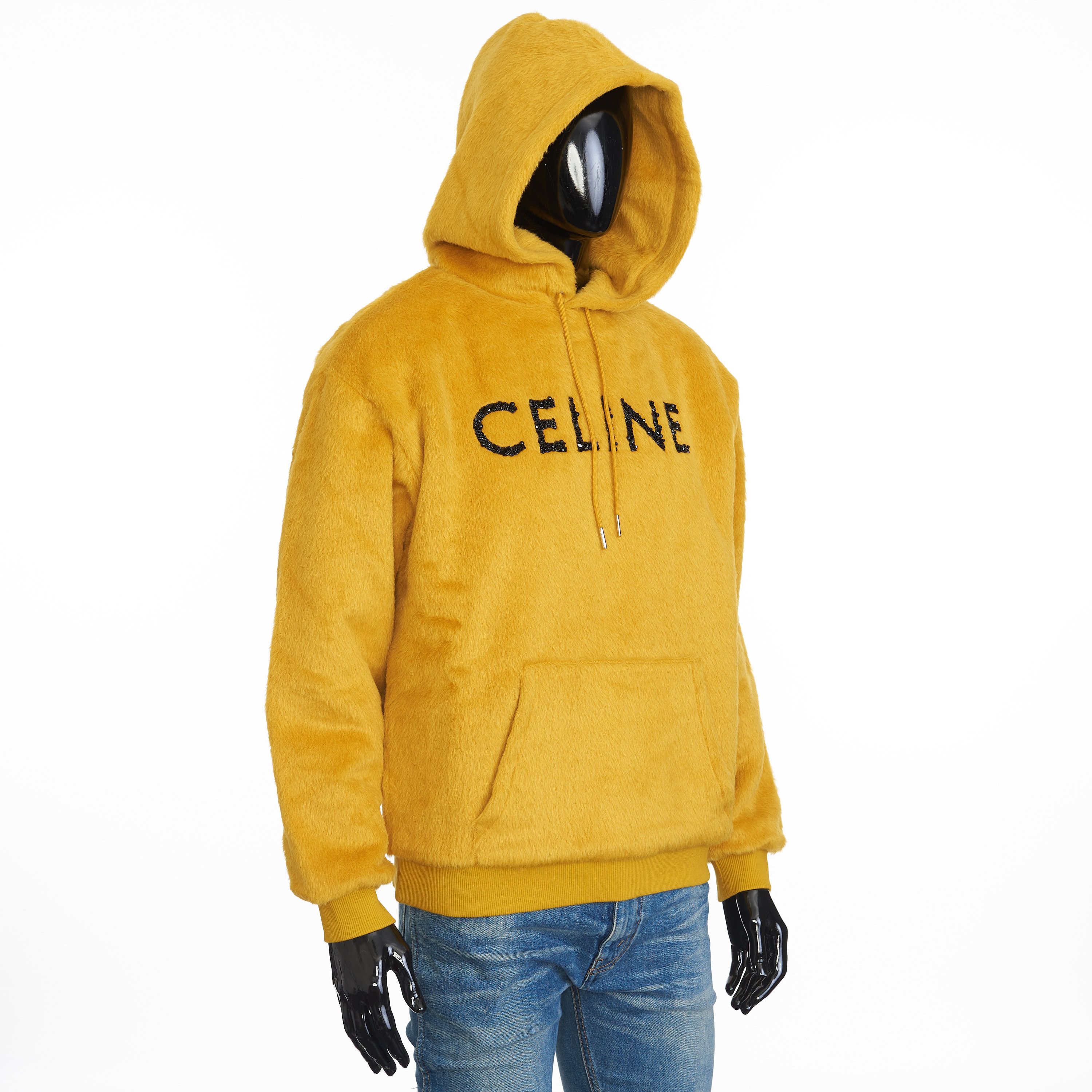 Celine Loose Fit Hoodie In Fuzzy Wool Sequined Celine Embroidery Size US L / EU 52-54 / 3 - 8 Thumbnail
