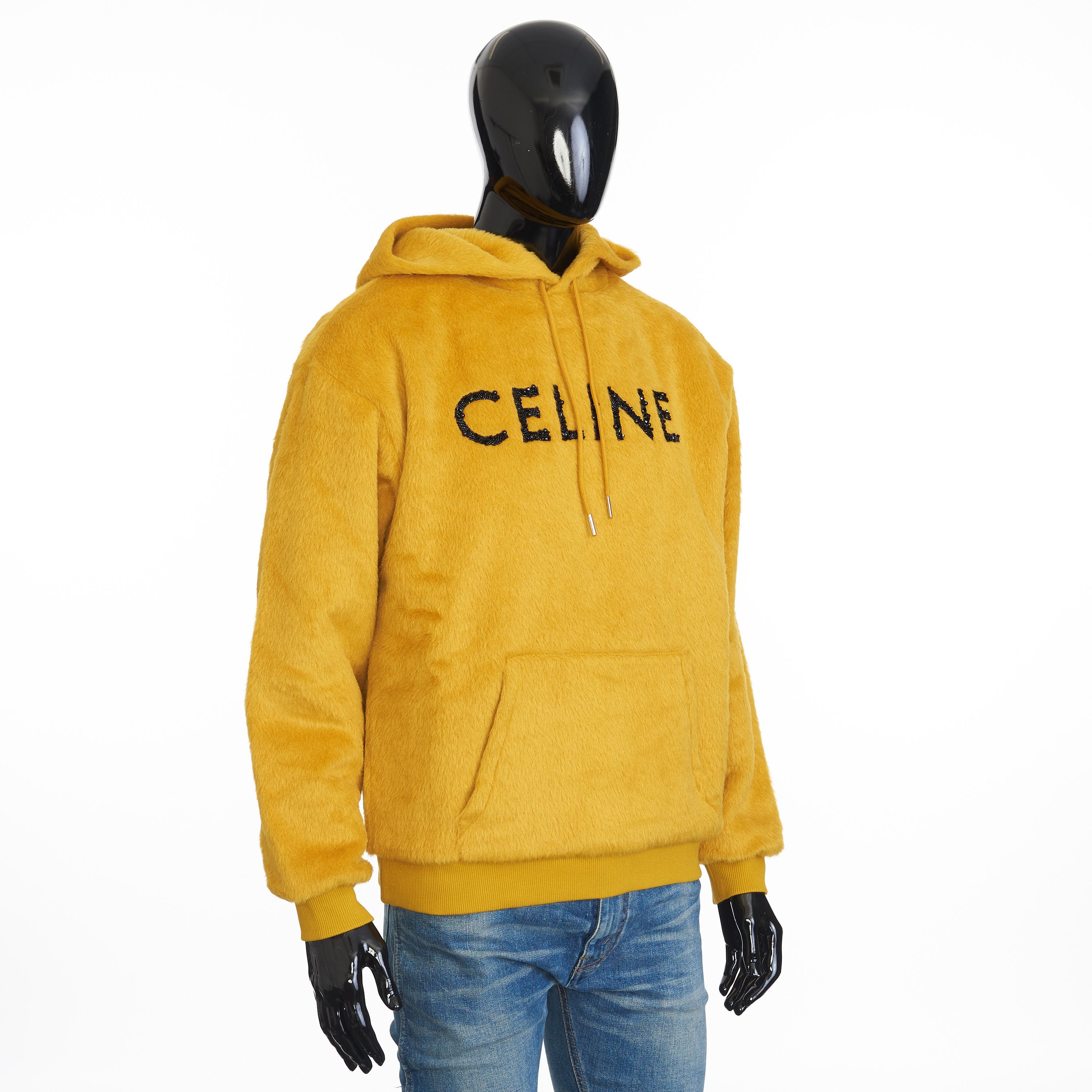 Celine Loose Fit Hoodie In Fuzzy Wool Sequined Celine Embroidery Size US L / EU 52-54 / 3 - 16 Thumbnail
