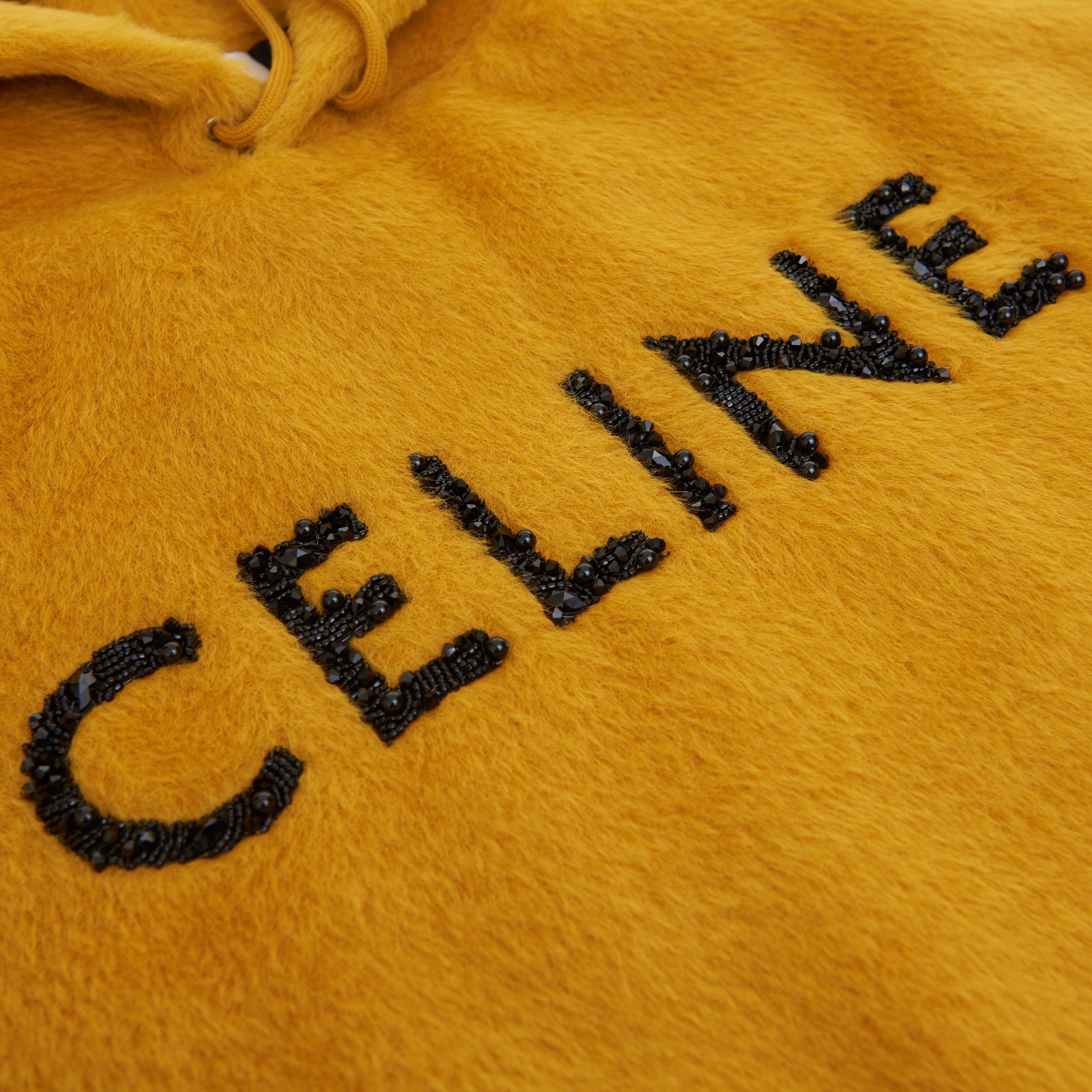 Celine Loose Fit Hoodie In Fuzzy Wool Sequined Celine Embroidery Size US L / EU 52-54 / 3 - 19 Thumbnail