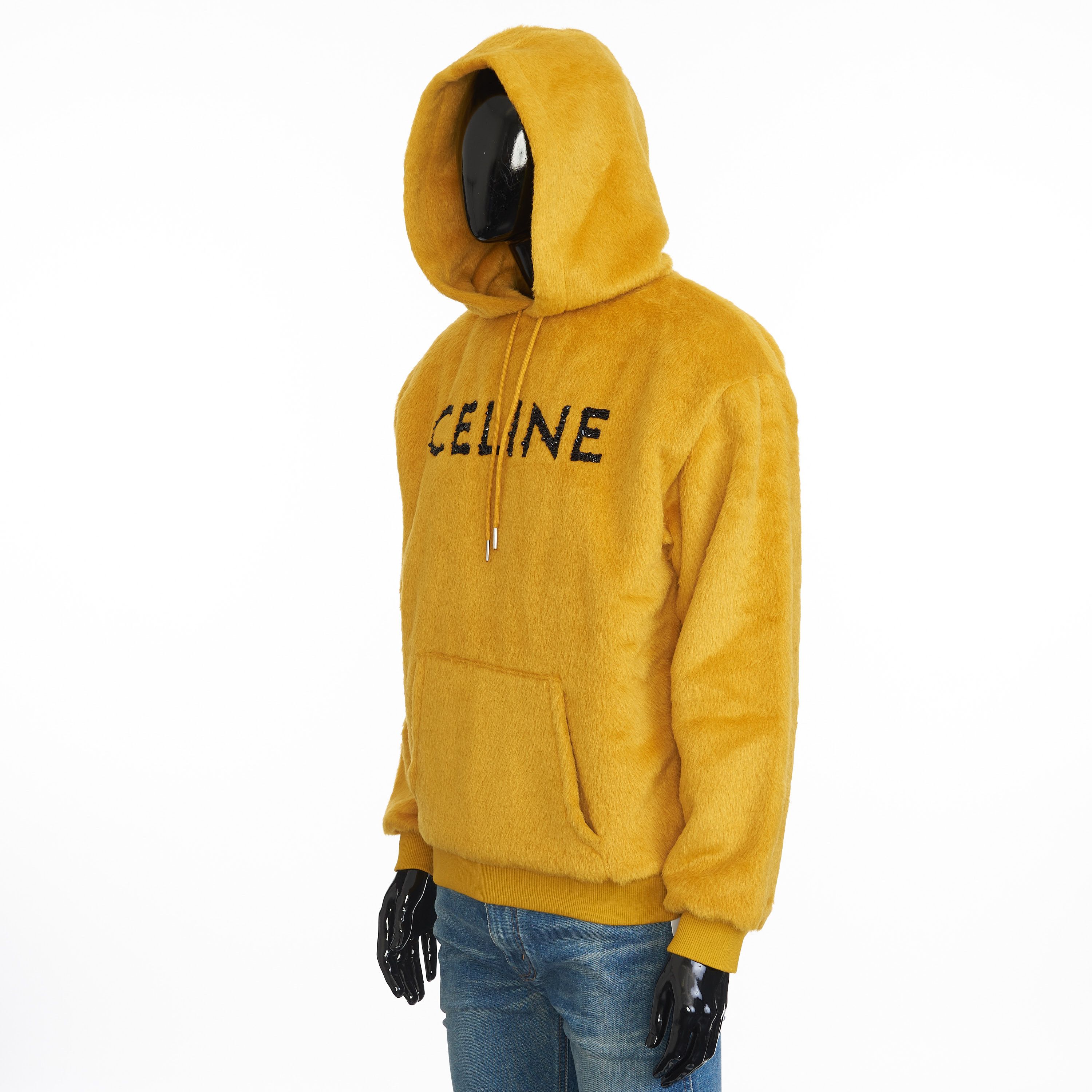 Celine Loose Fit Hoodie In Fuzzy Wool Sequined Celine Embroidery Size US L / EU 52-54 / 3 - 2 Thumbnail