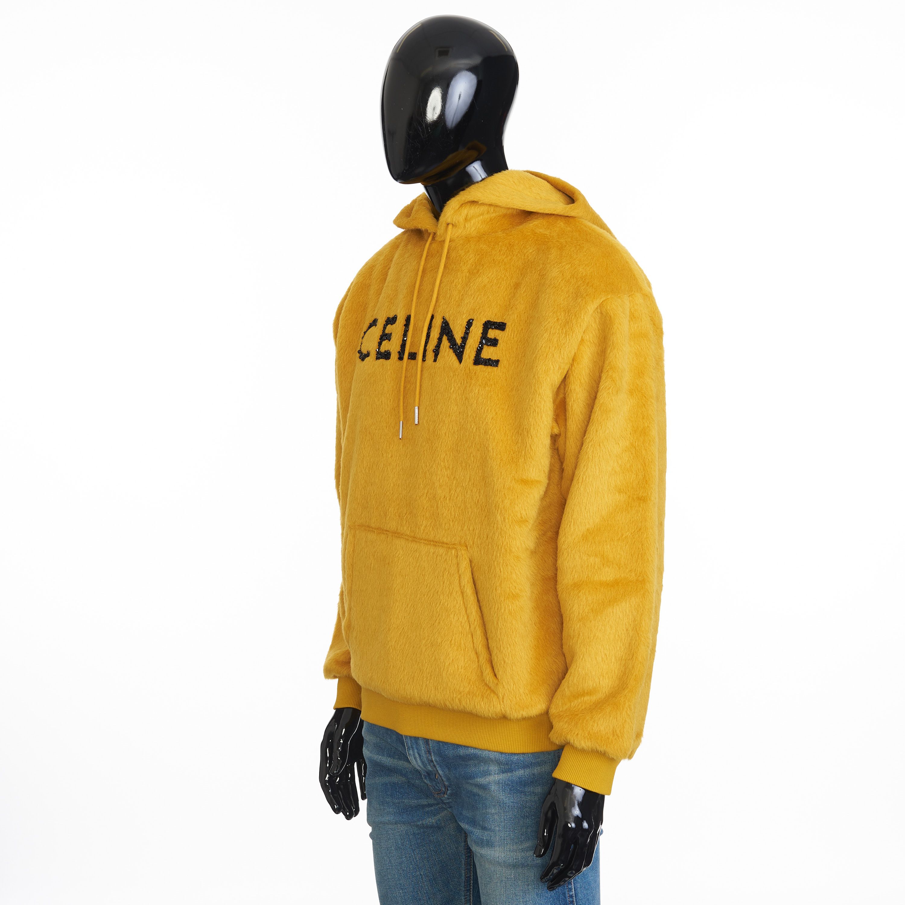 Celine Loose Fit Hoodie In Fuzzy Wool Sequined Celine Embroidery Size US L / EU 52-54 / 3 - 10 Thumbnail