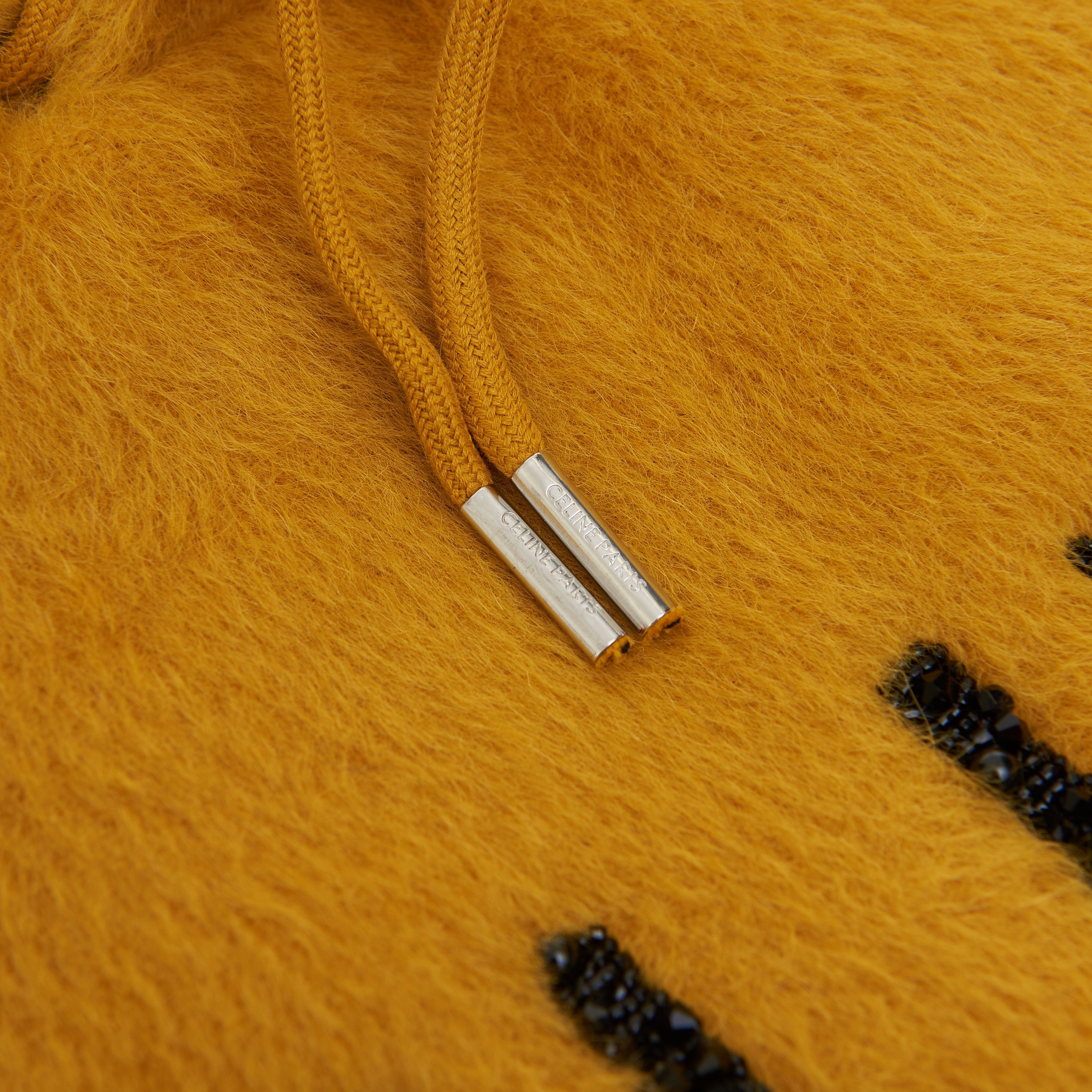 Celine Loose Fit Hoodie In Fuzzy Wool Sequined Celine Embroidery Size US L / EU 52-54 / 3 - 18 Thumbnail