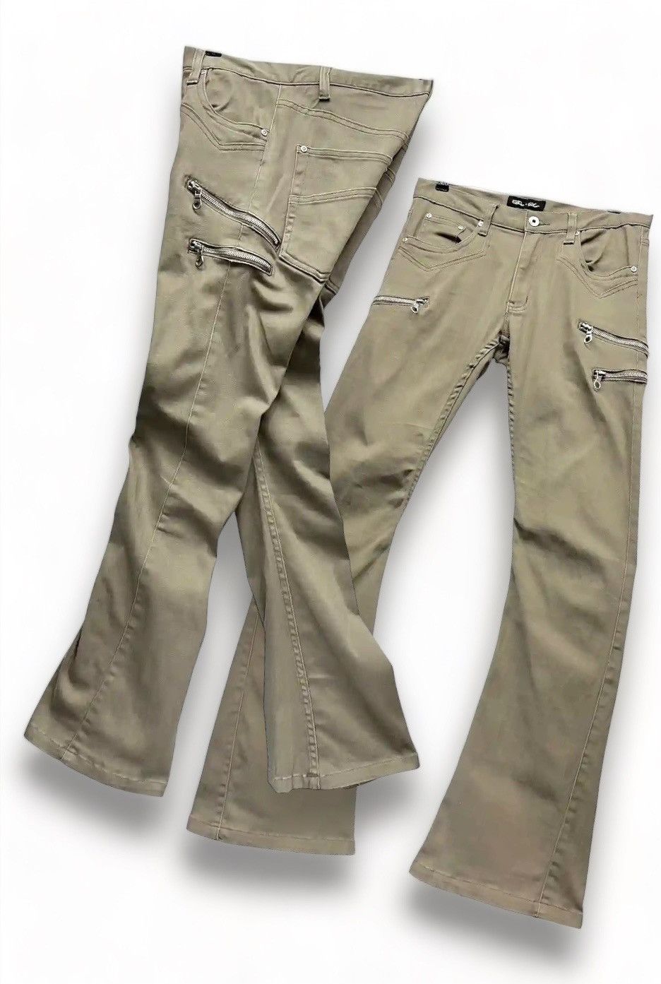Japanese Brand × Vintage 🔥BIKESTAR Punk Bondage Zippers Stretch Skinny Curve Flare Size US 30 / EU 46 - 2 Thumbnail