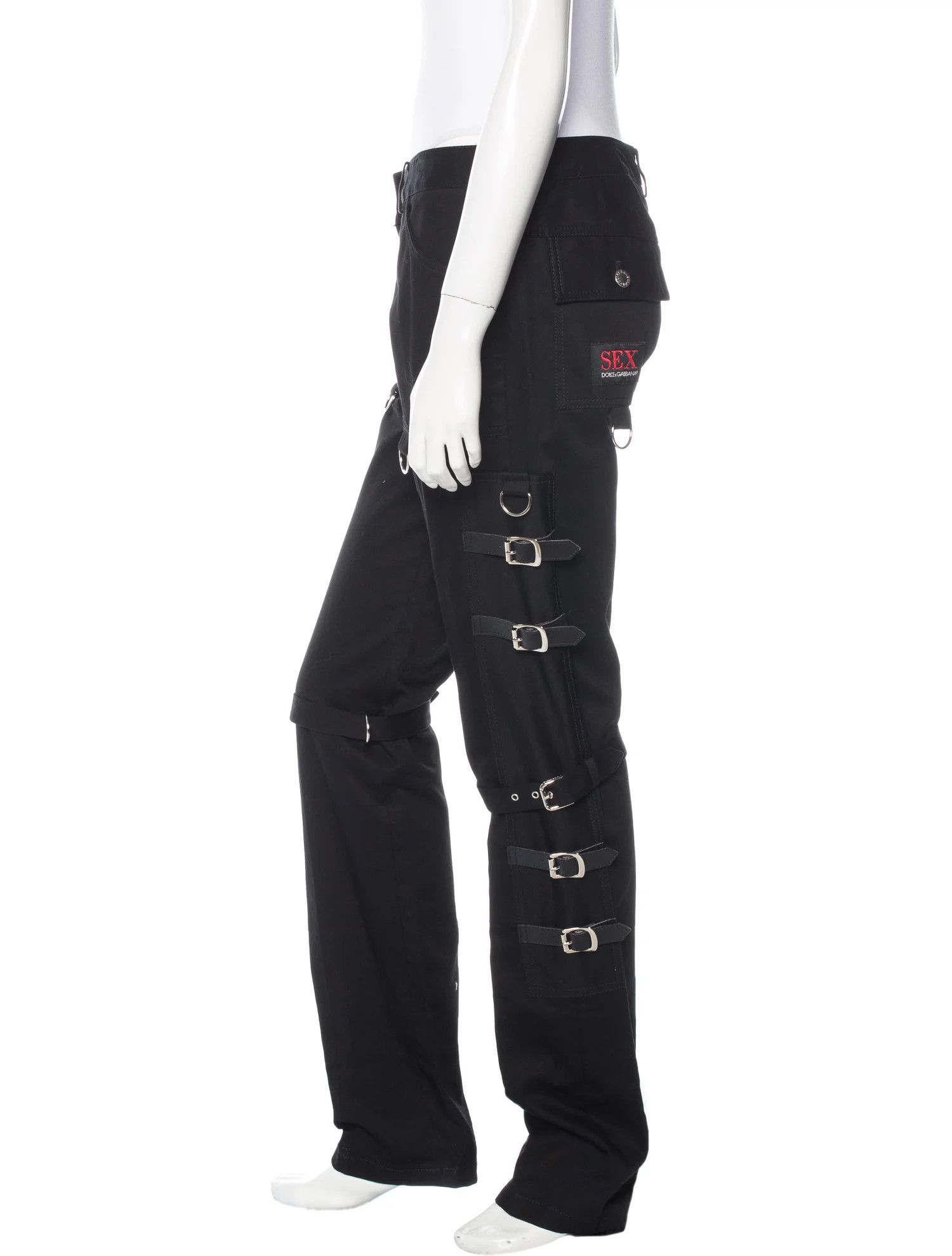 image of Pants Straps Belts Trousers D&g Sex 2003 in Black, Women's (Size 27)