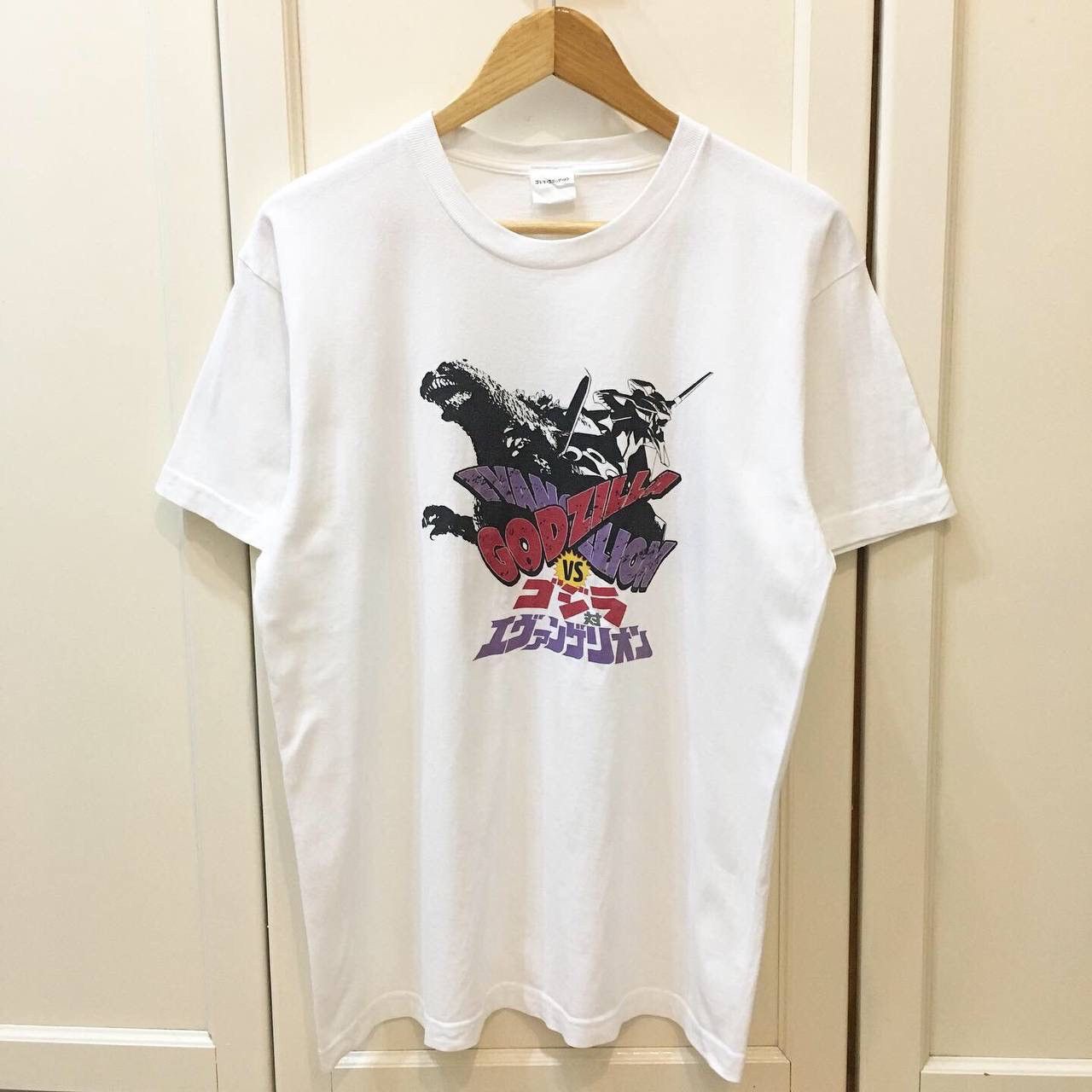 Anime Vintage Y2K Evangelion x Godzilla Promo Tee Size US M / EU 48-50 / 2 - 1 Thumbnail